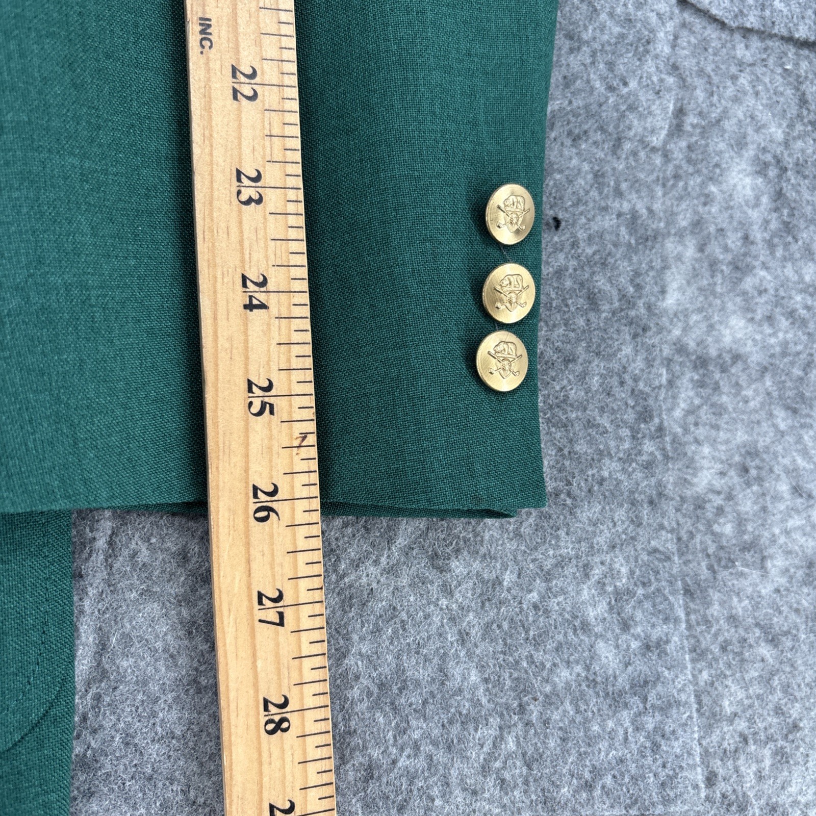 Jack Nicklaus Blazer 42 L Master Replica Green Gold Golf Buttons Sport Coat
