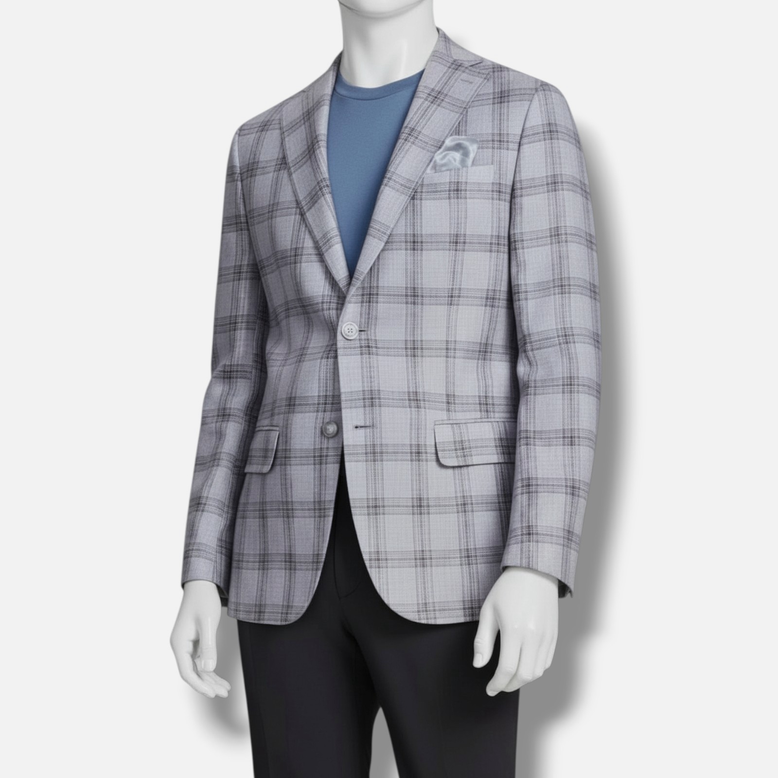 Tallia Men’s Purple Slim Fit Plaid Linen Sport Coat Jacket 42R