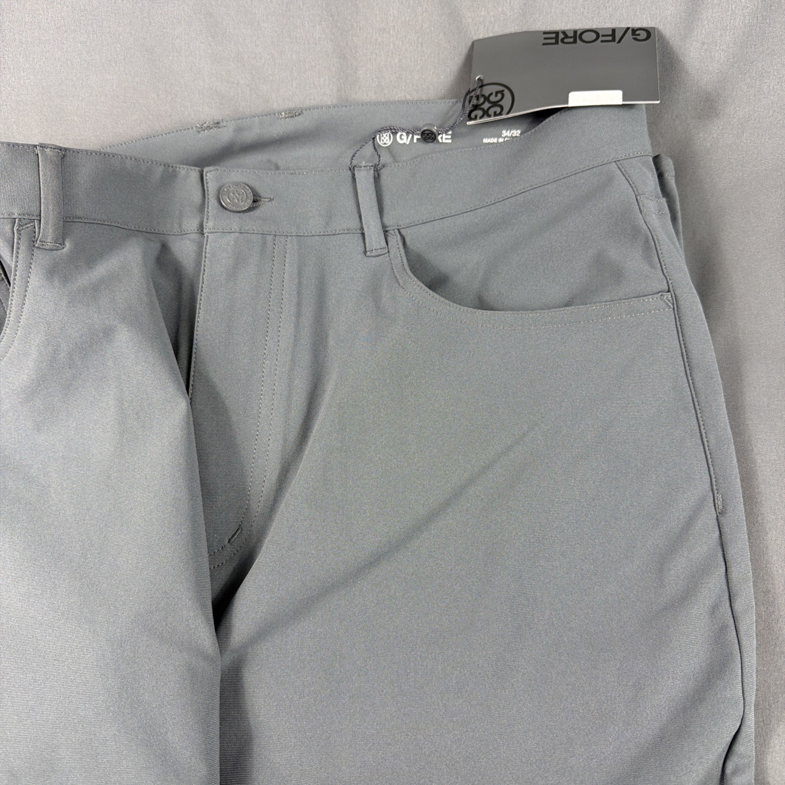 G/Fore G4 Golf Pants Performance 34 x 32 Gray Polyester NWT MSRP $190