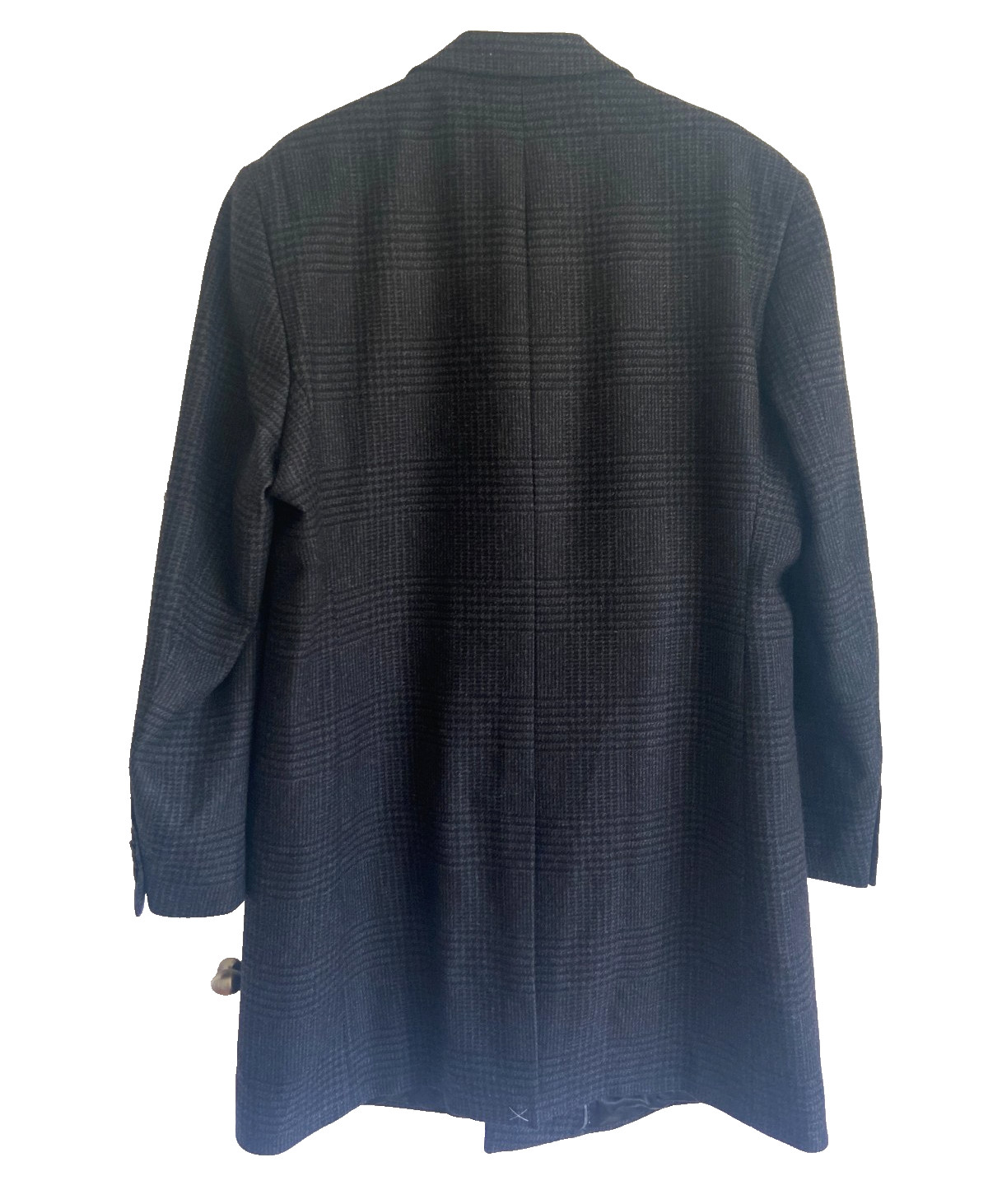 NWT JACK VICTOR Henry Glen Plaid Pattern Wool Single-Breasted Overcoat 44R