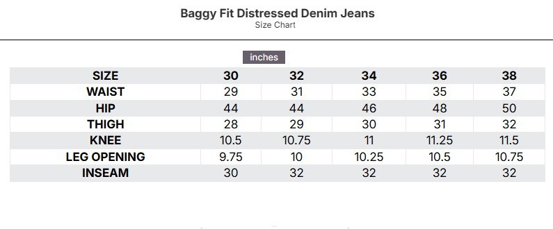 Men’s Baggy Fit Distressed Denim Jeans DL1582