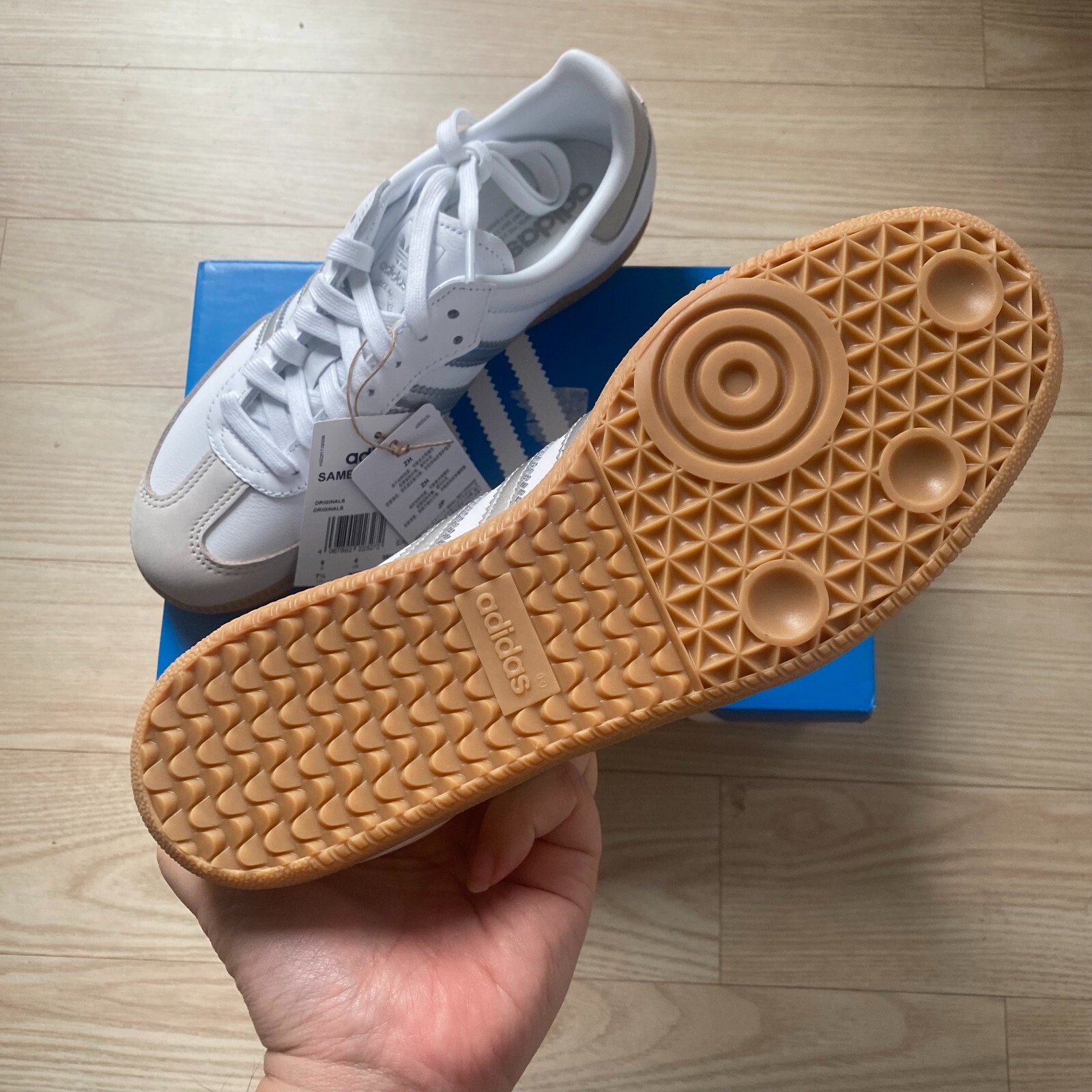 adidas Samba OG White Silver Metallic Womens Sneakers ✅Multiple Sizes