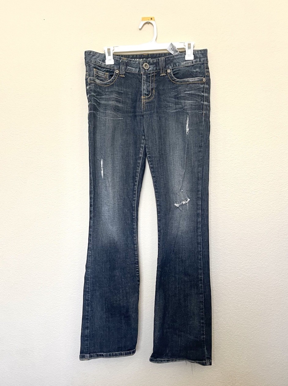 Vintage Guess Daredevil Bootcut Jeans Womens Distressed Low Rise Y2K Flare 30”