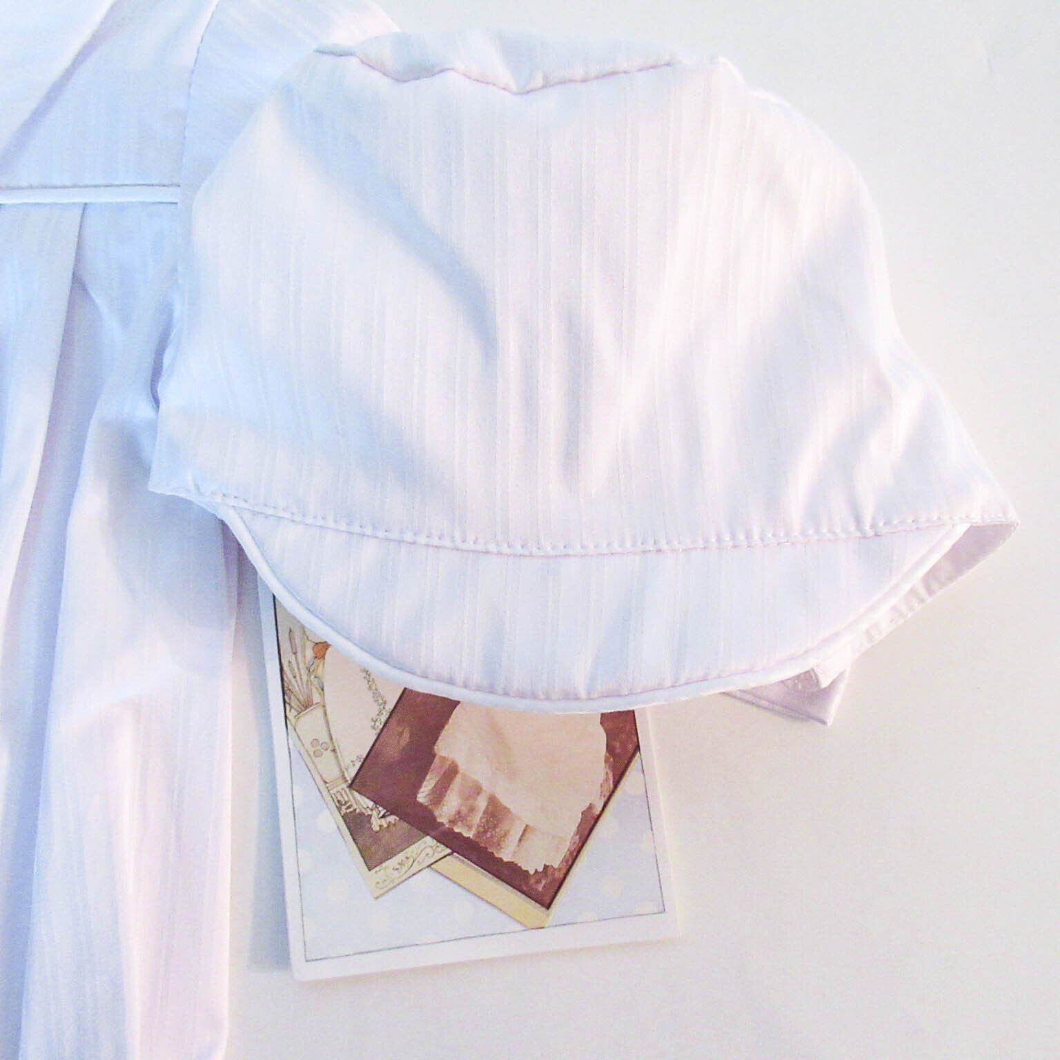 Small World Christening Baptism Dress Baby Size 0-3 Romper Shirt Collar White