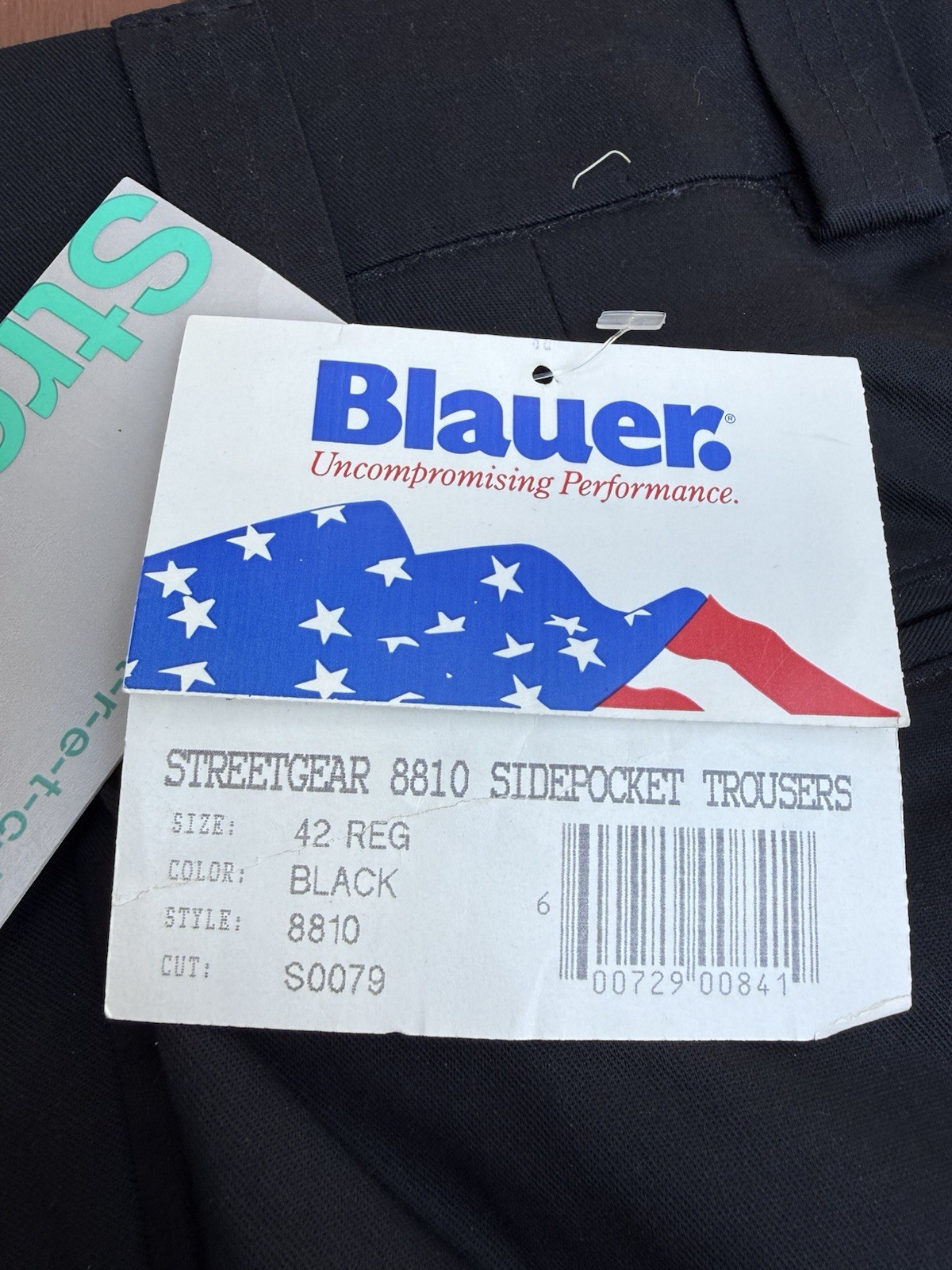NWT Blauer Street Gear Side pocket Trouser Style 8810 Men’s Size 42 Black