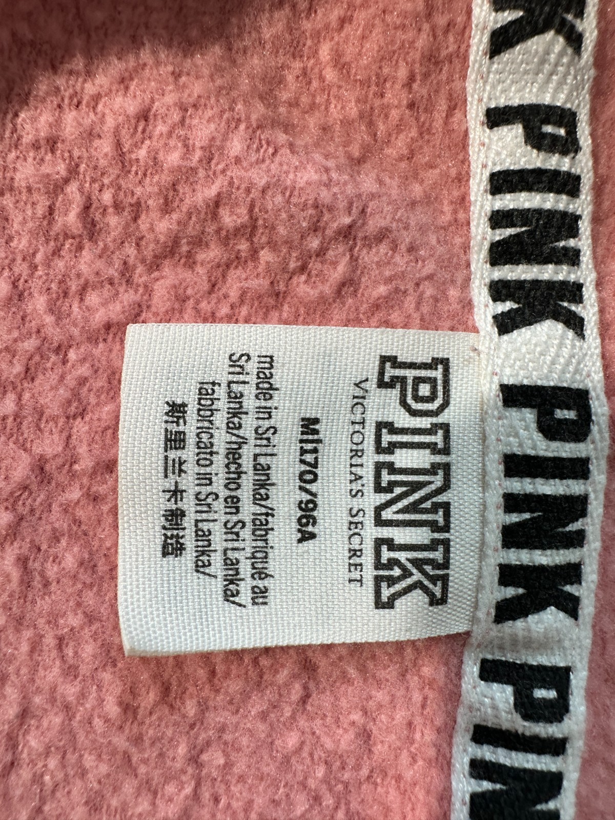 Used Victoria Secret PINK Pink Full Zip Hoodie Womens Medium