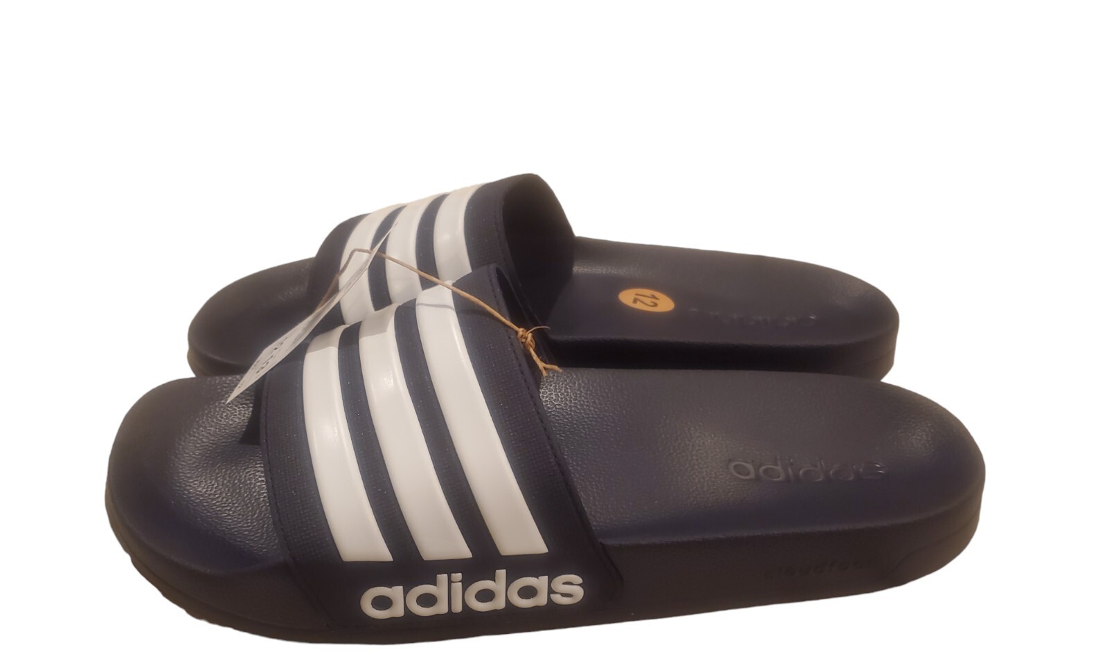 Adidas Unisex Adilette Shower Slides Sandal, Blu/White, 12 Men US GZ5920