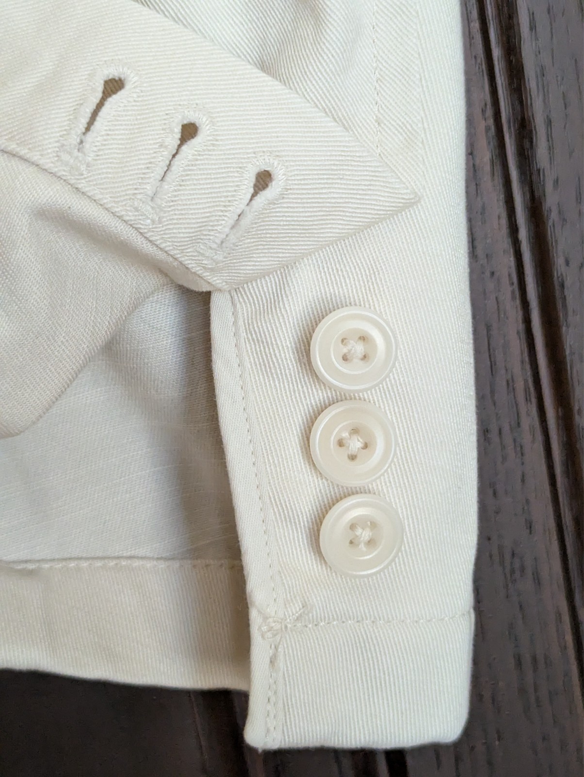 POLO RALPH LAUREN Modern Fit Washed Twill Suit Jacket, Off White, Size 38 R NWOT