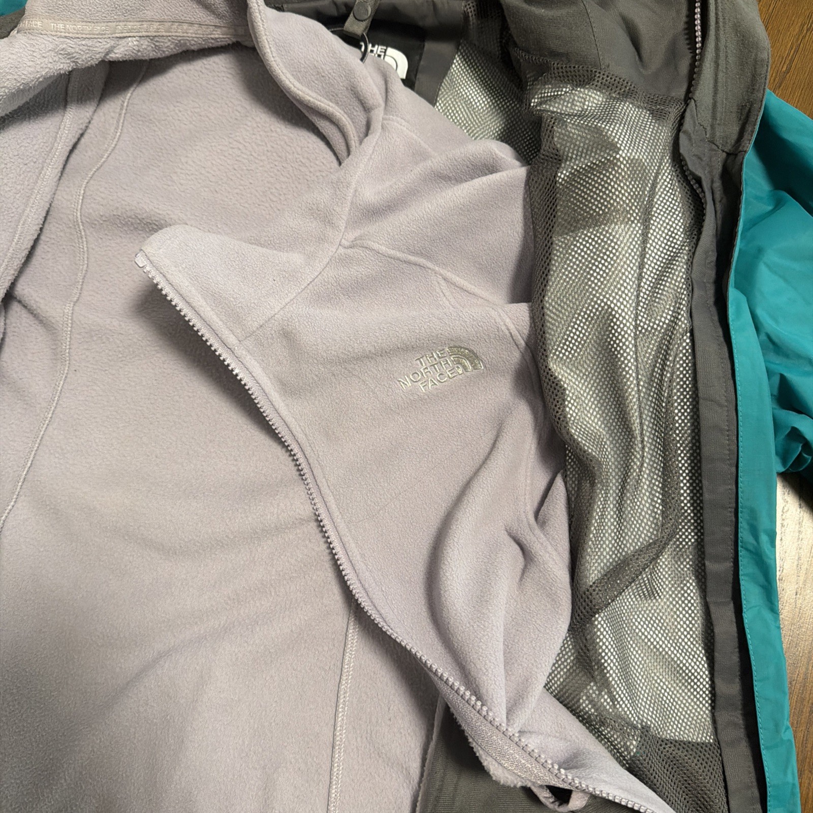 The North Face Jacket Womens HyVent 3-in-1 Waterproof Removable Poly Liner Sz L