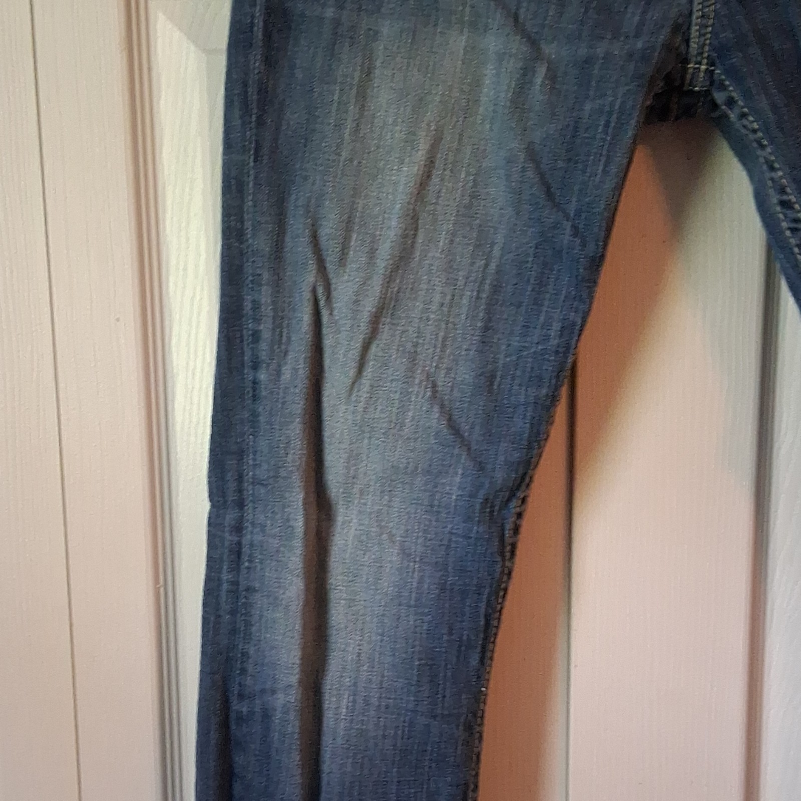 BKE Women’s Bootcut Jeans Blue Medium Wash Low Rise 5-Pocket Button Accents