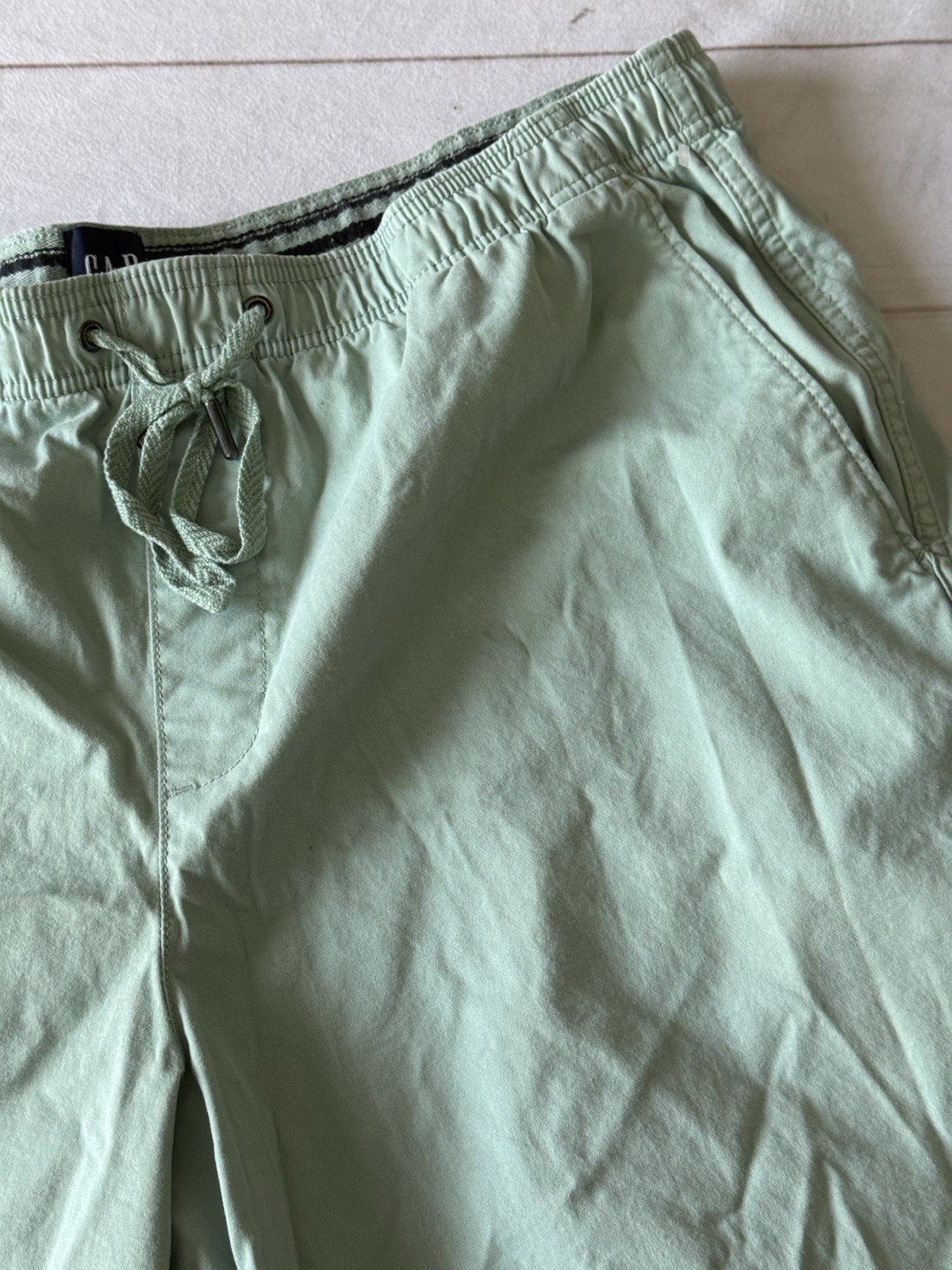 GAP Men’s Pull-On Chino Shorts Elastic Waist Stretch Cotton Mint Green Size XXL