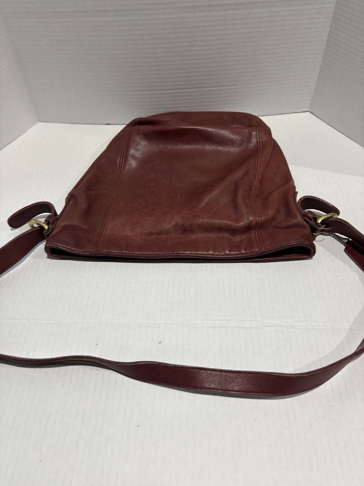 Coach Women’s Medium Leather Crossbody Purse Burgundy