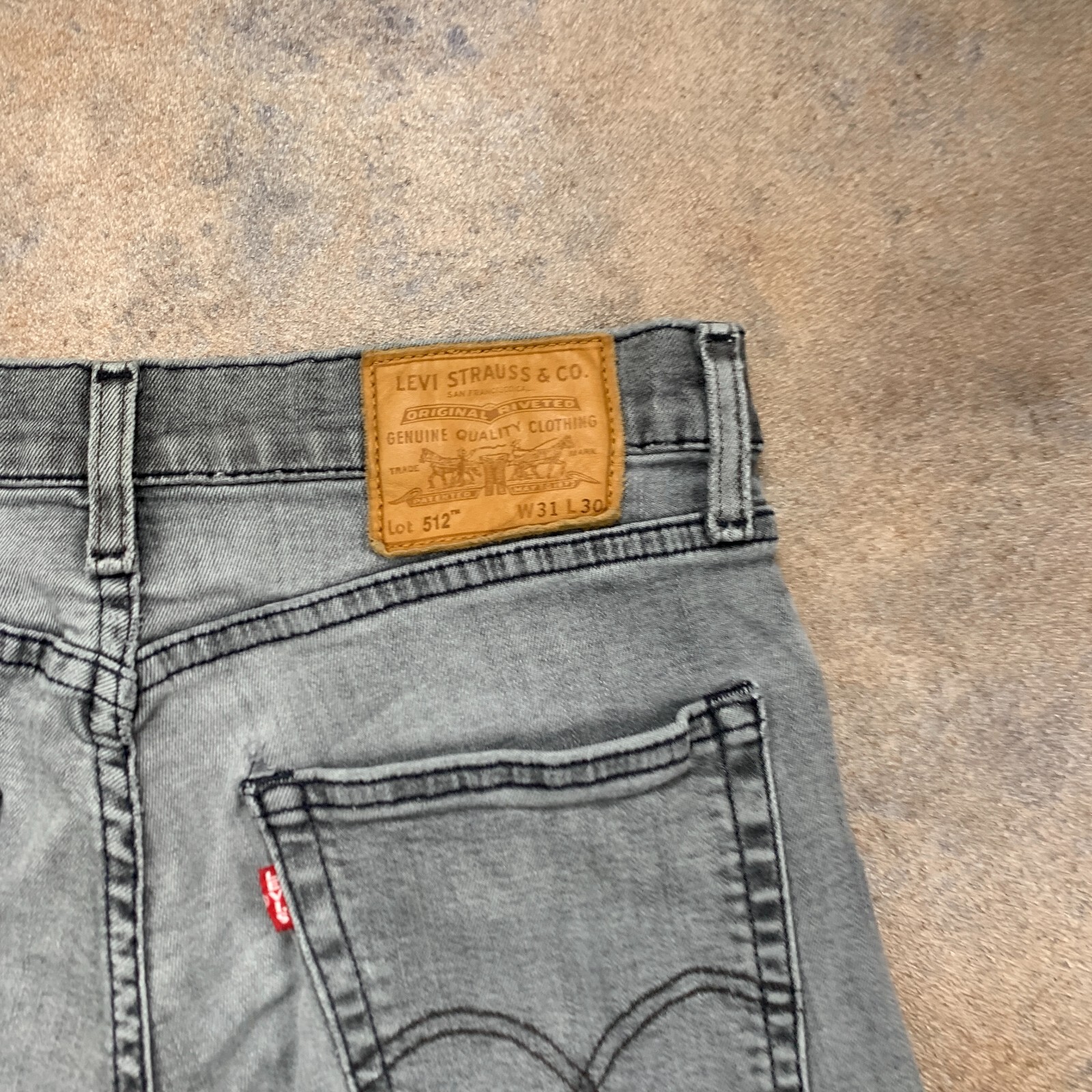 LEVI’S 512 Jeans Mens (31 Inch Waist) (28 Inch Leg) Skinny Tapered Fit Grey