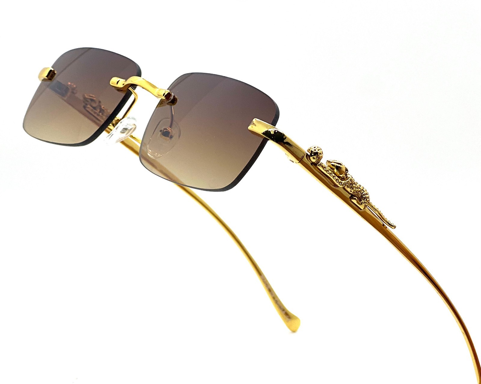 Sunglasses Classic Small Gold Frame Brown Lens Retro Driving Outdoor Quevo Model