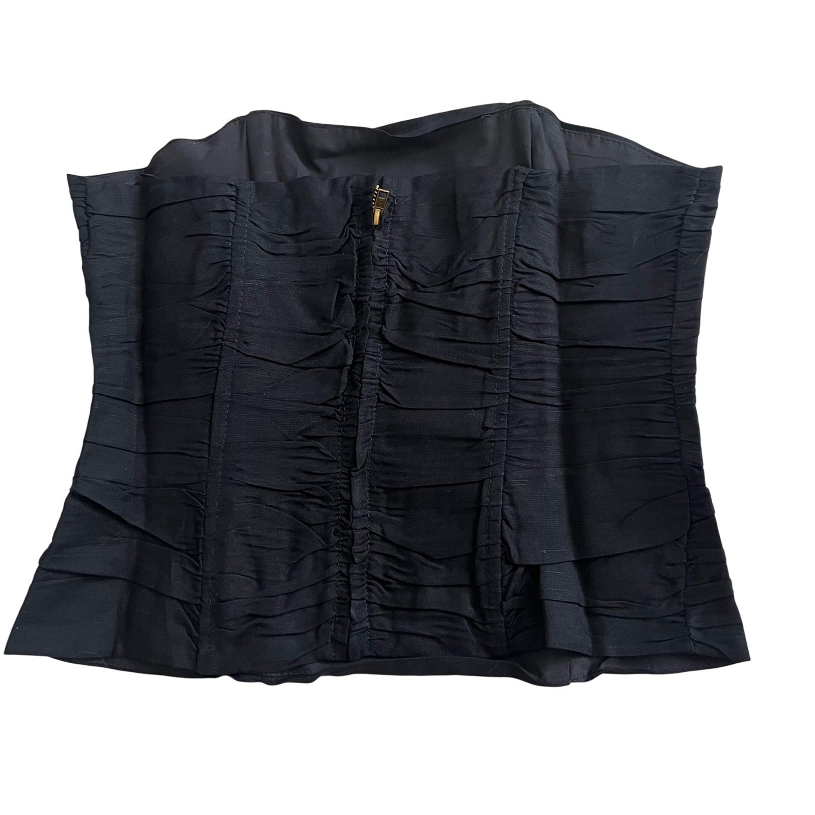 Lioness Women’s Island Ruched Scarf-Trim Tube Top Small NWT navy blue