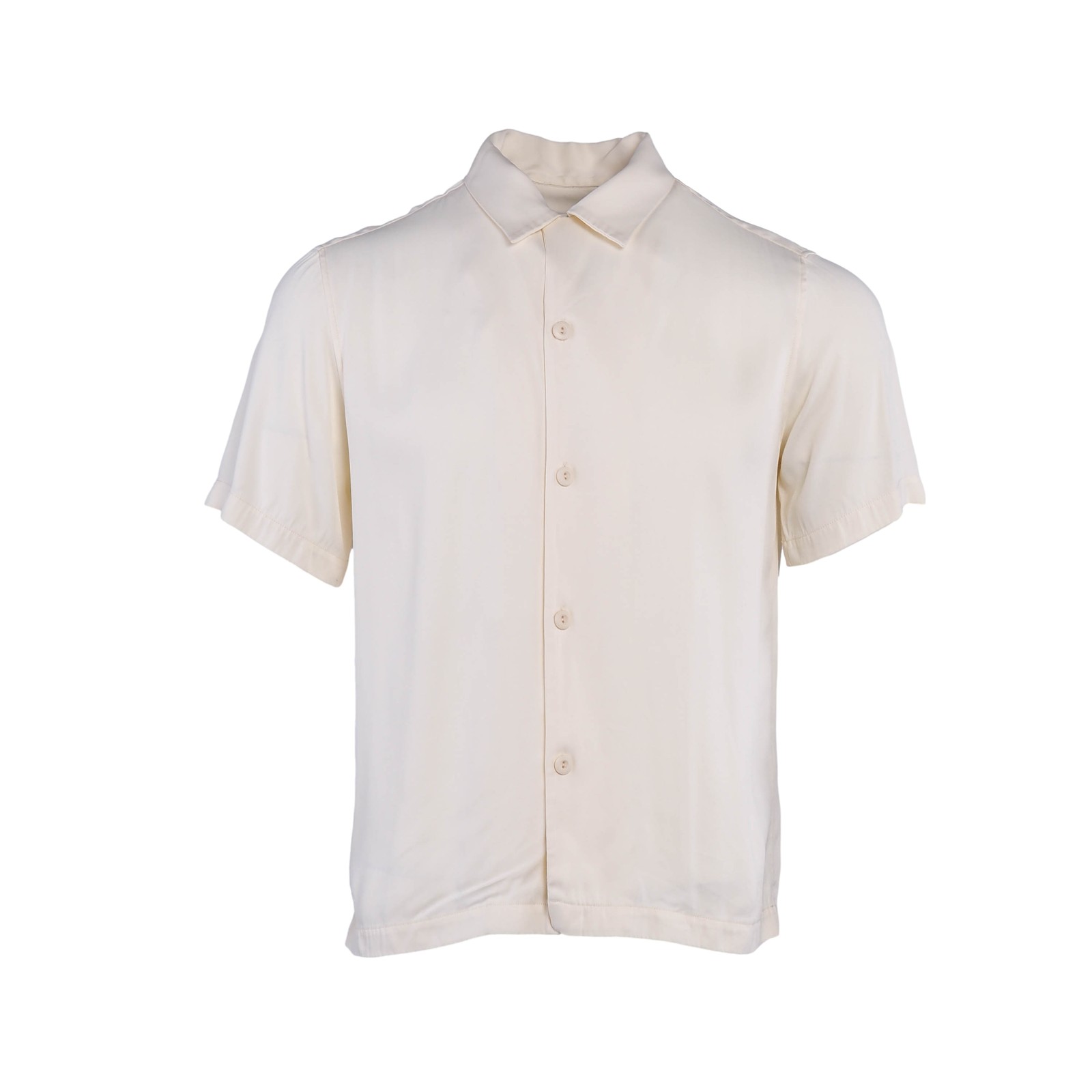 Sandro shirt ecru size L men’s short sleeve shirt collared shpcm00822
