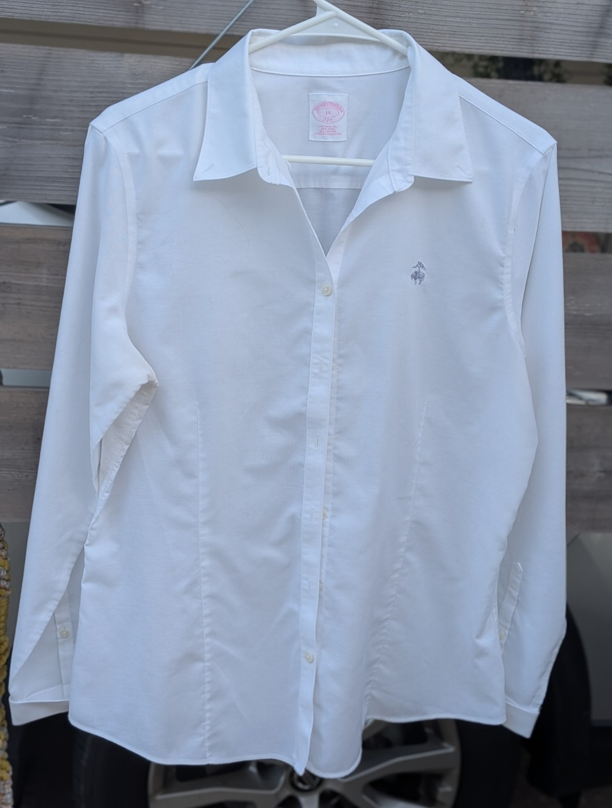 Brooks Brothers Women’s Tailored Non-Iron White Dress Shirt size 14