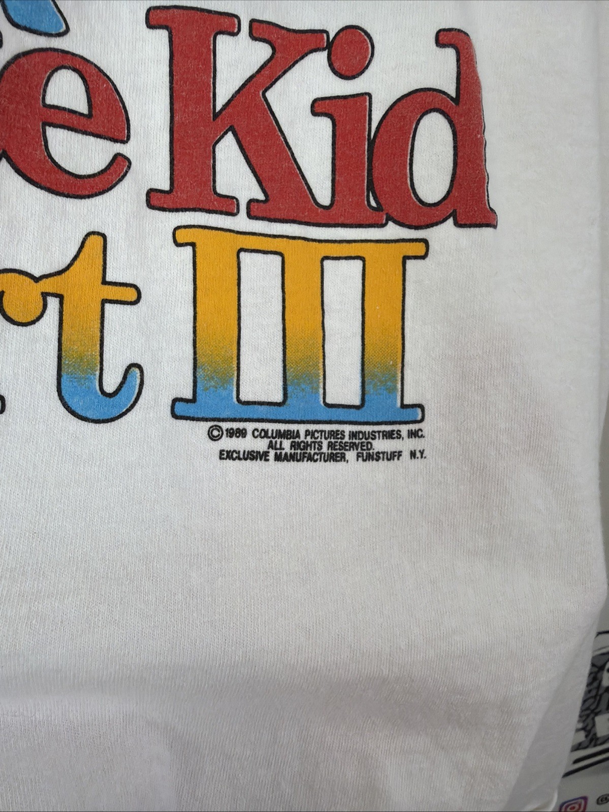 1980s Vtg Movie Promo Karate Kid 3 1989 Shirt Size XL