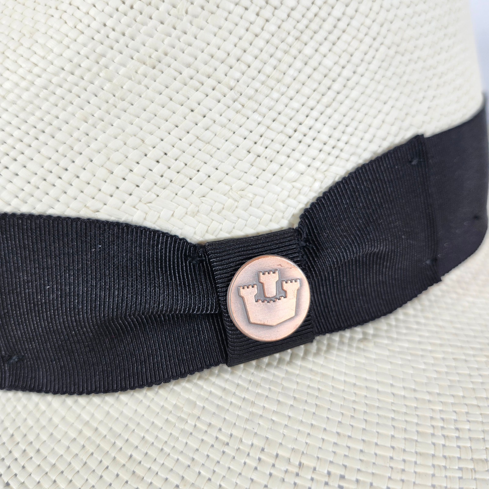 Goorin Bros Fedora Mens Size X-Large Ivory Straw 100% Toquilla Panama Hat NEW