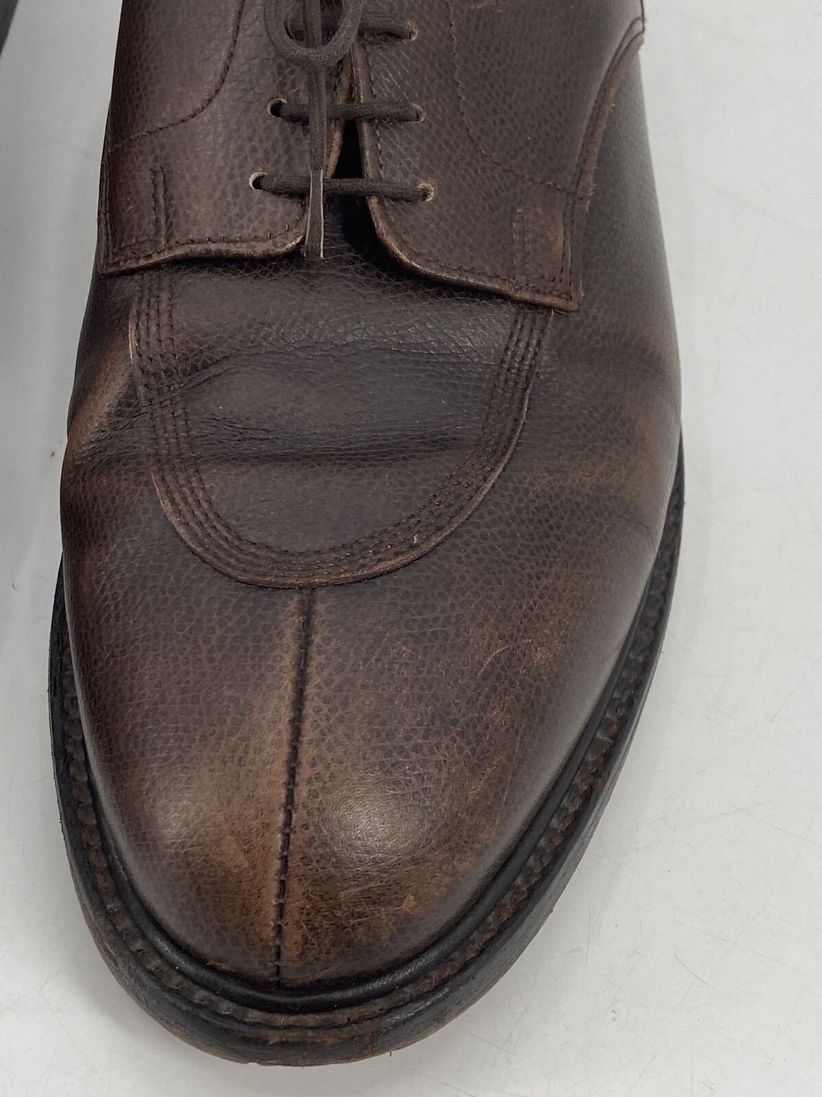 Bowen Men’s Oxford Dress Shoes Brown Leather Size 10 M Made in England