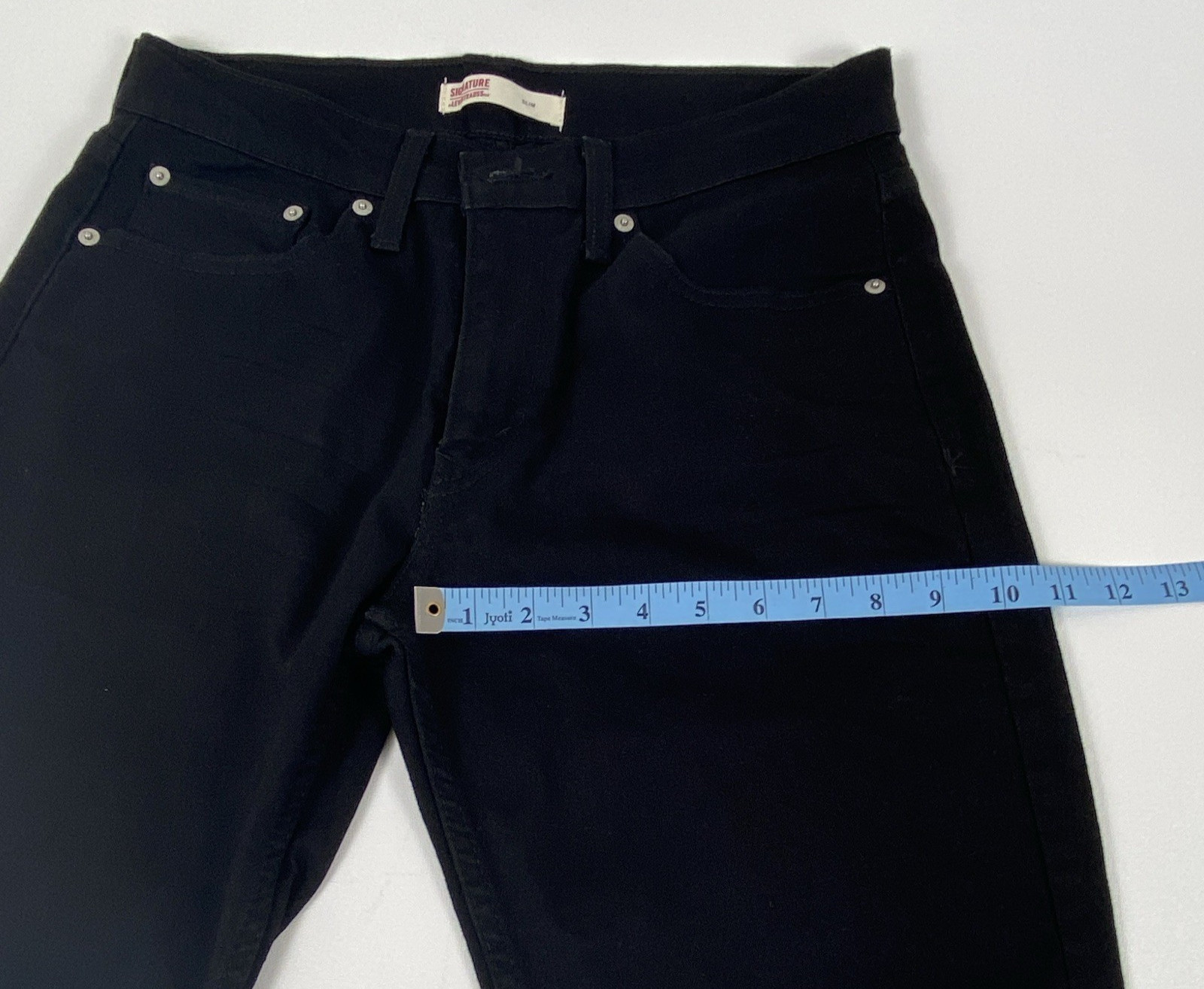 Signature by Levi Strauss & Co. Men’s Slim Fit Black Dark Wash Denim Jeans 32*32
