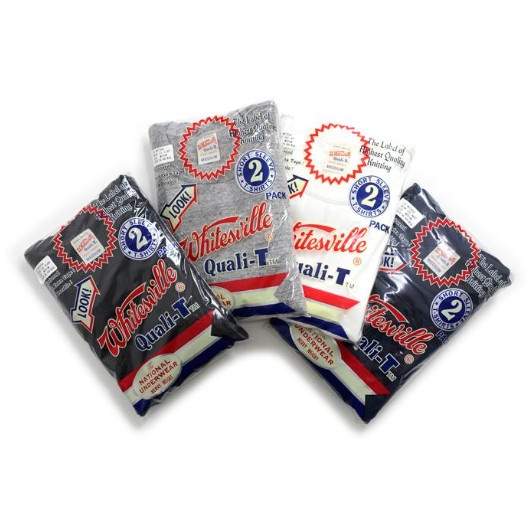 WHITESVILLE 2-PACK T-SHIRT White/Black/Navy/Gray WV73544 Made in Japan New