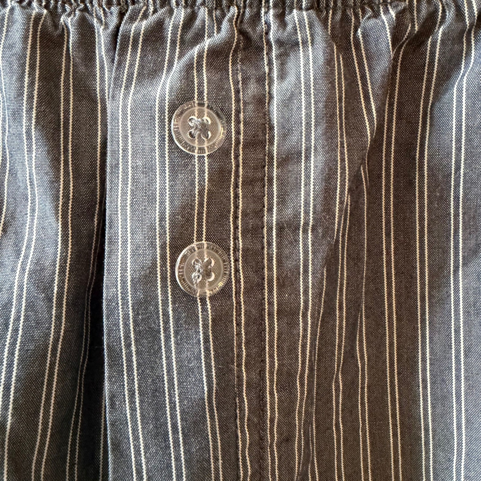 Cotton On Blue White Pinstripe Relaxed Straight Leg Cotton Pants Womens 12 US