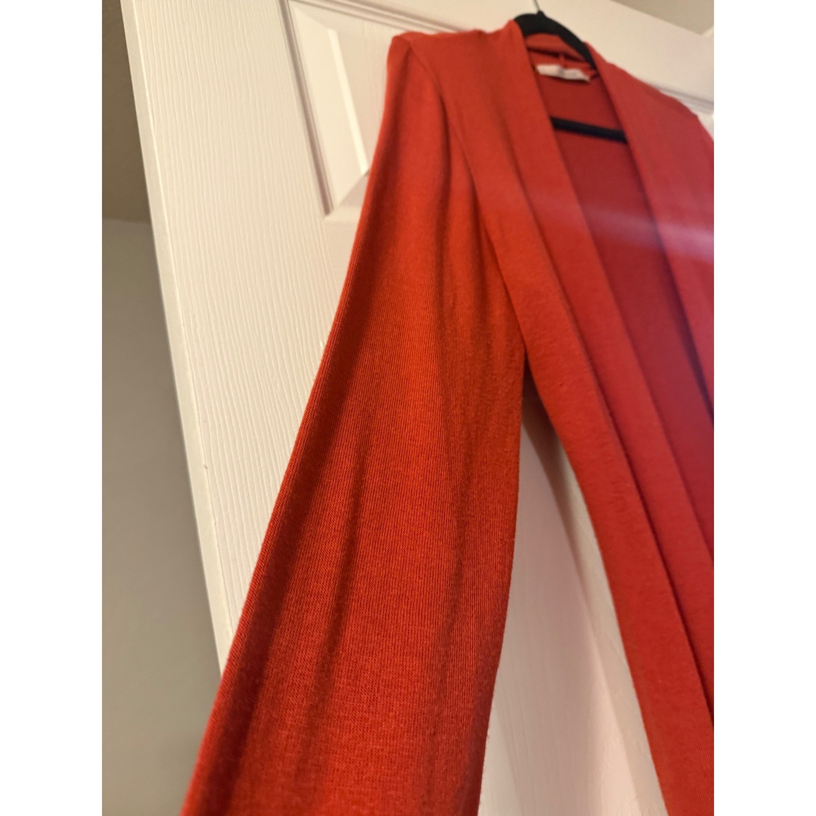 41 Hawthorn Womens XL Orange Open Front Draped Waterfall Cardigan 9029-140