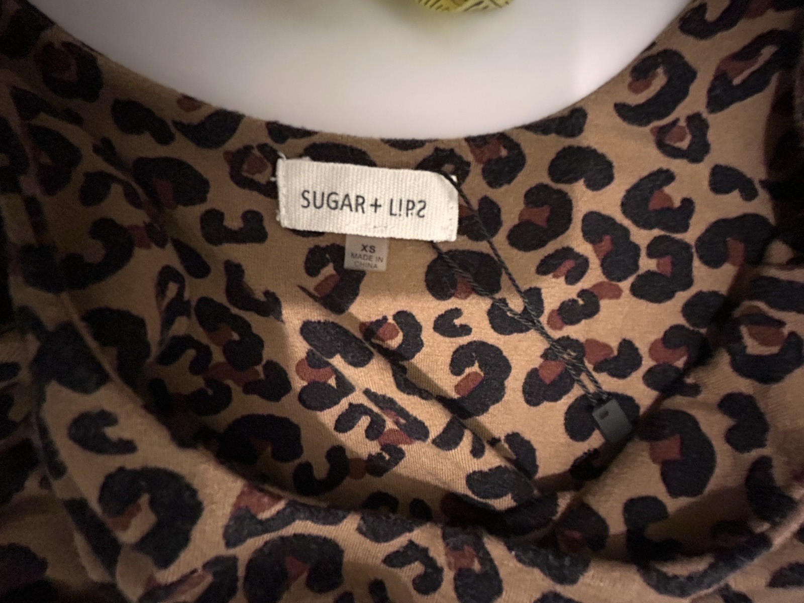 Sugar Lips Leopard Knit Dress Size X Small Wrap-Resort/Beach