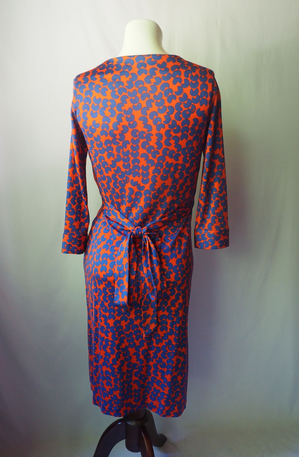 Diane Von Furstenberg New Julian Two Wrap Dress Silk Jersey Knit Geo Print 0