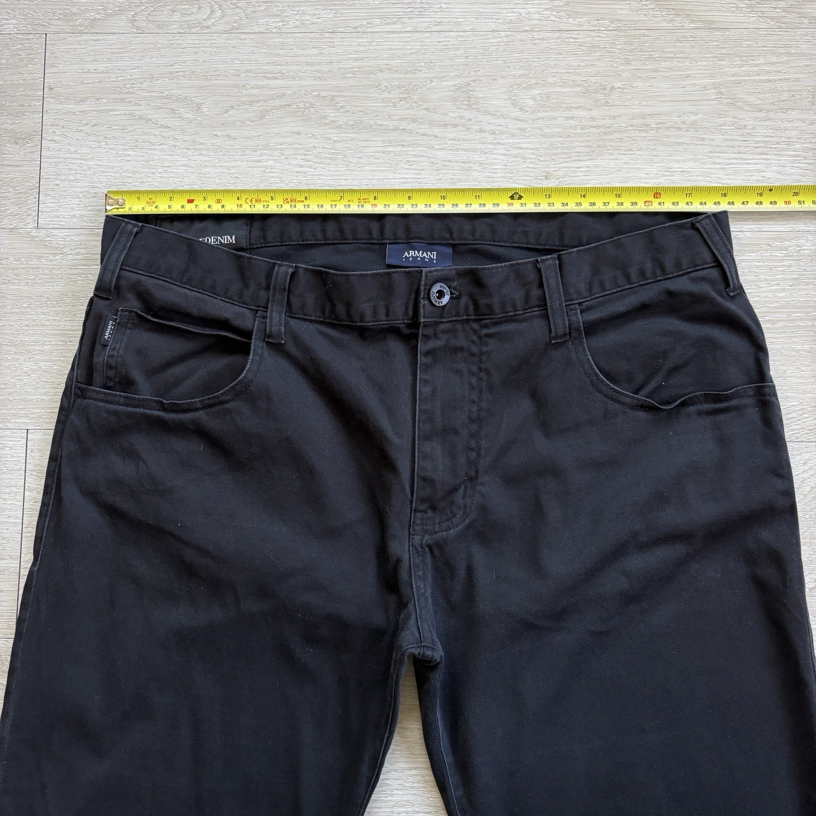 Emporio Armani Jeans Trousers J45 Regular Fit Stretch Denim Grey Size W36 L32