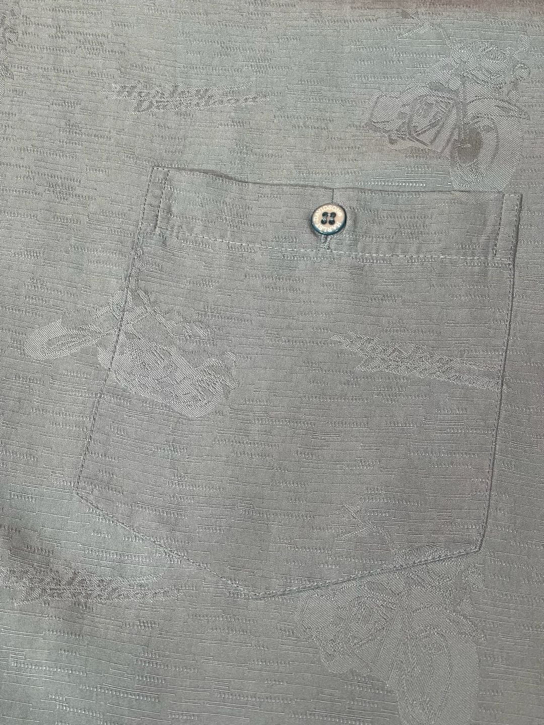 Harley-Davidson Tonal Motorcycle Jacquard Short Sleeve Button Down Shirt 2XL