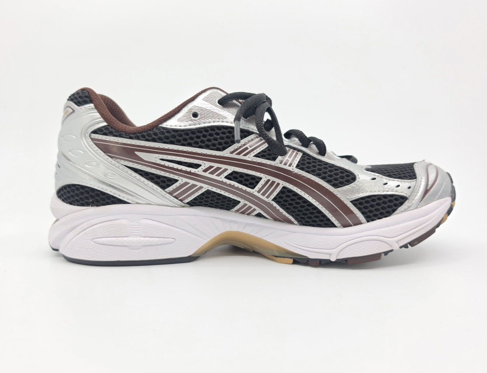 ASICS GEL-Kayano 14 Black Coffee Silver 1201A019 Mens 8.5 Womens 10