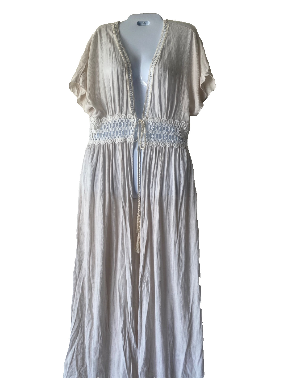 Womens Boho Cover Up Lavendar Field Size Large Coastal Artsy