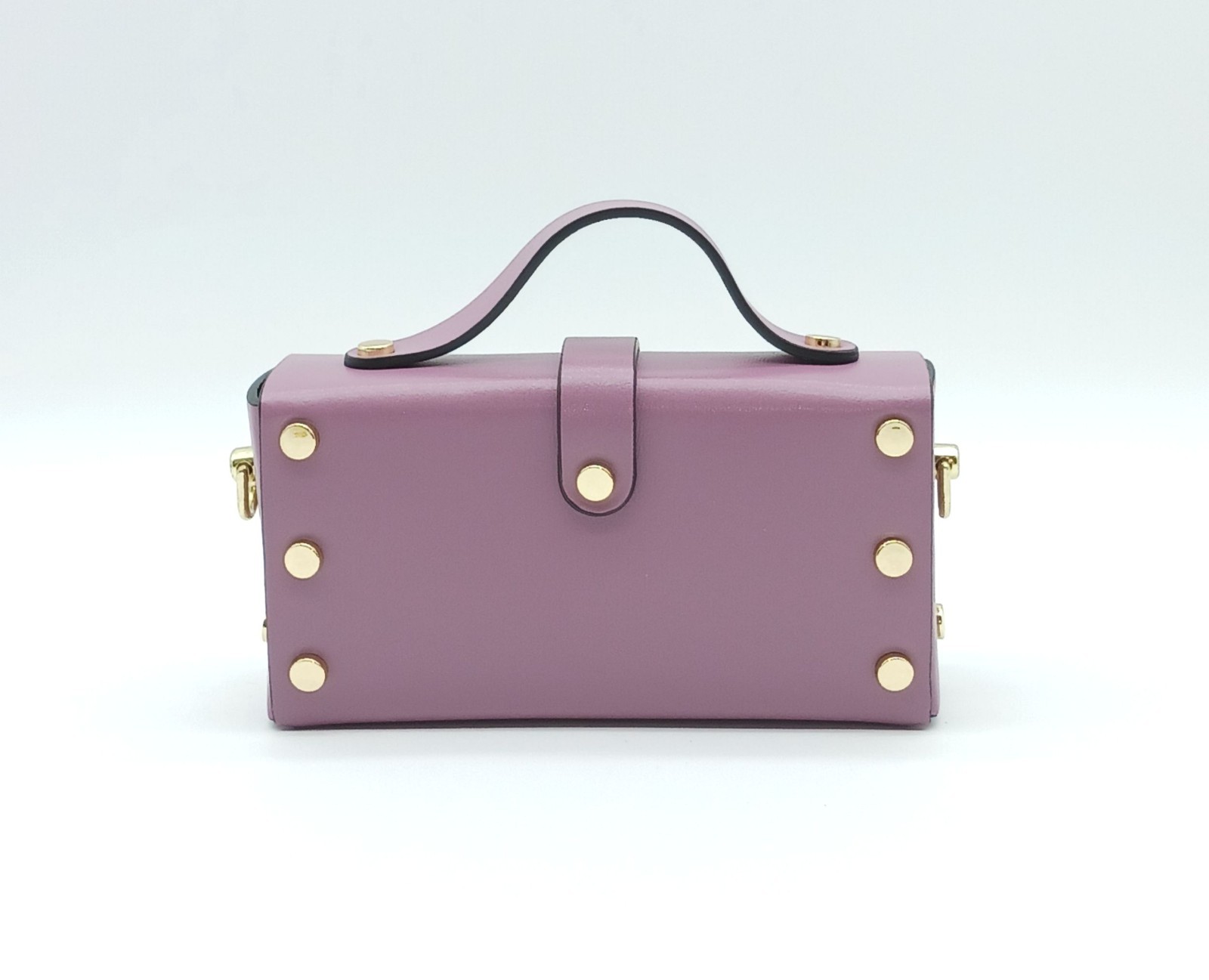Antique Pink Italian Genuine Leather Small Crossbody Handbag – Made In Italy