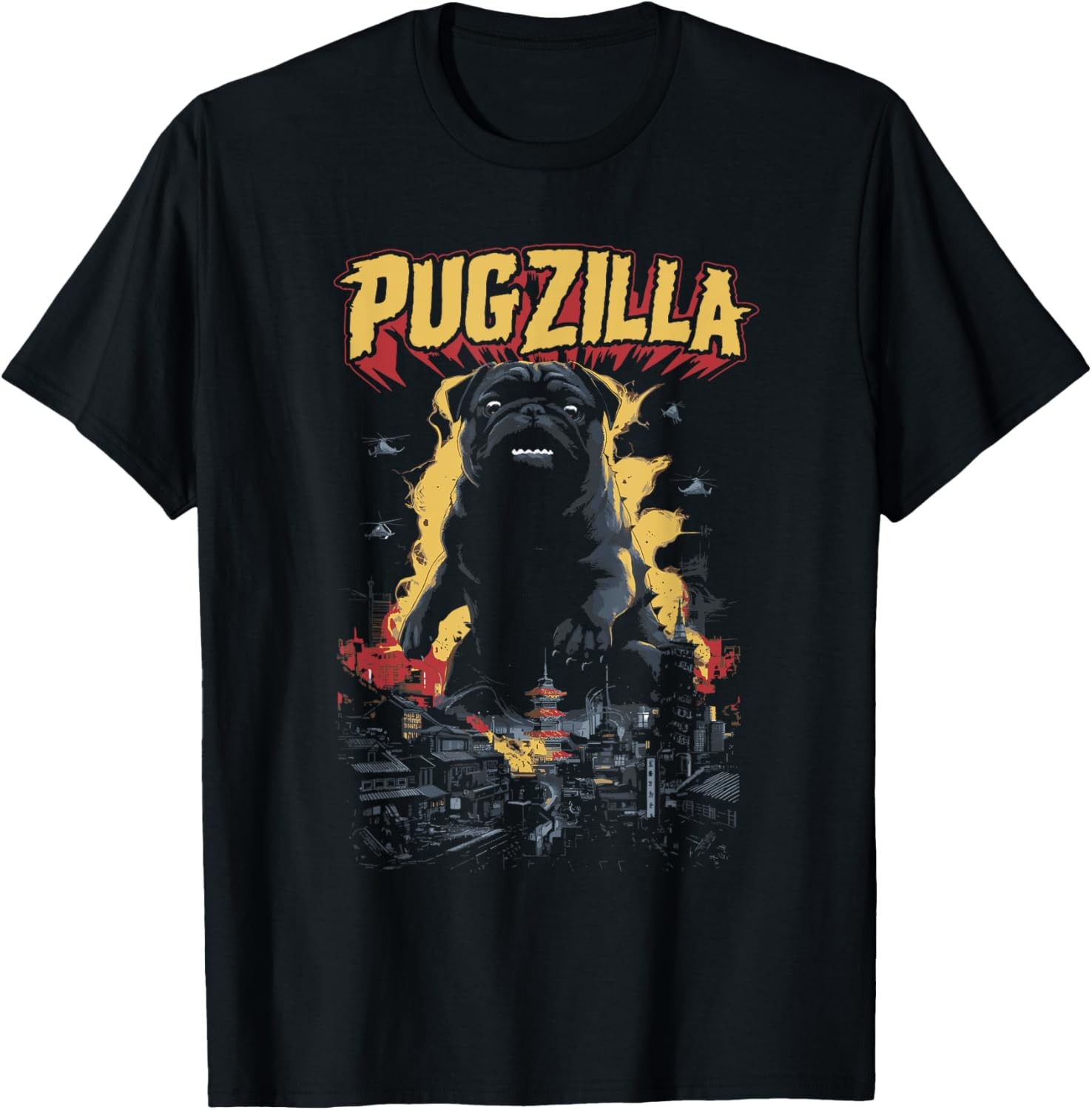 Pugzilla Funny Pug Lover Pug Owner T-Shirt