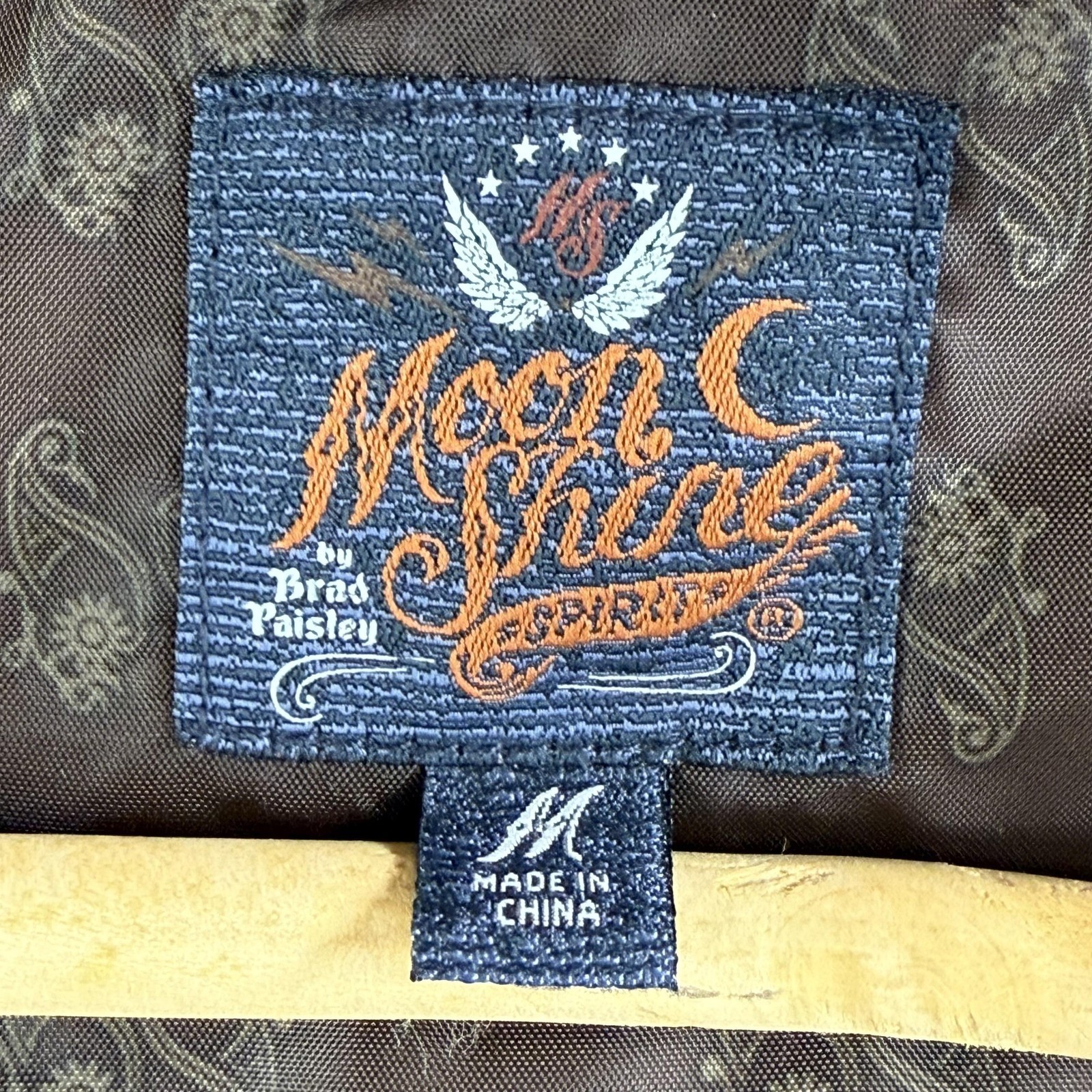 Moon Shine Spirit Vest Men Medium Brown Faux Leather Western Cowboy New MSSU22V2