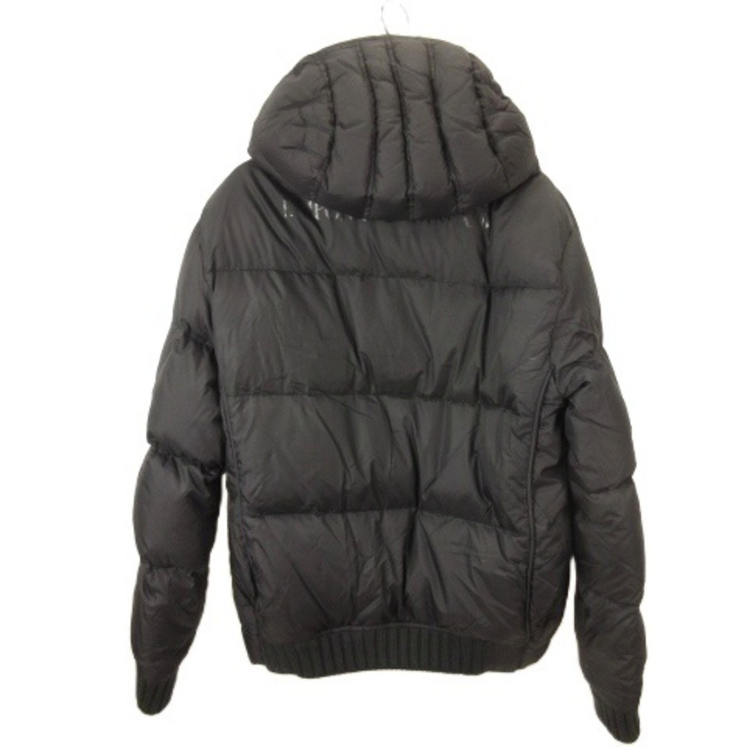Emporio Armani Hooded Down Jacket Back Logo XL Black Used 7f4b4d166a88ebd88dca5b
