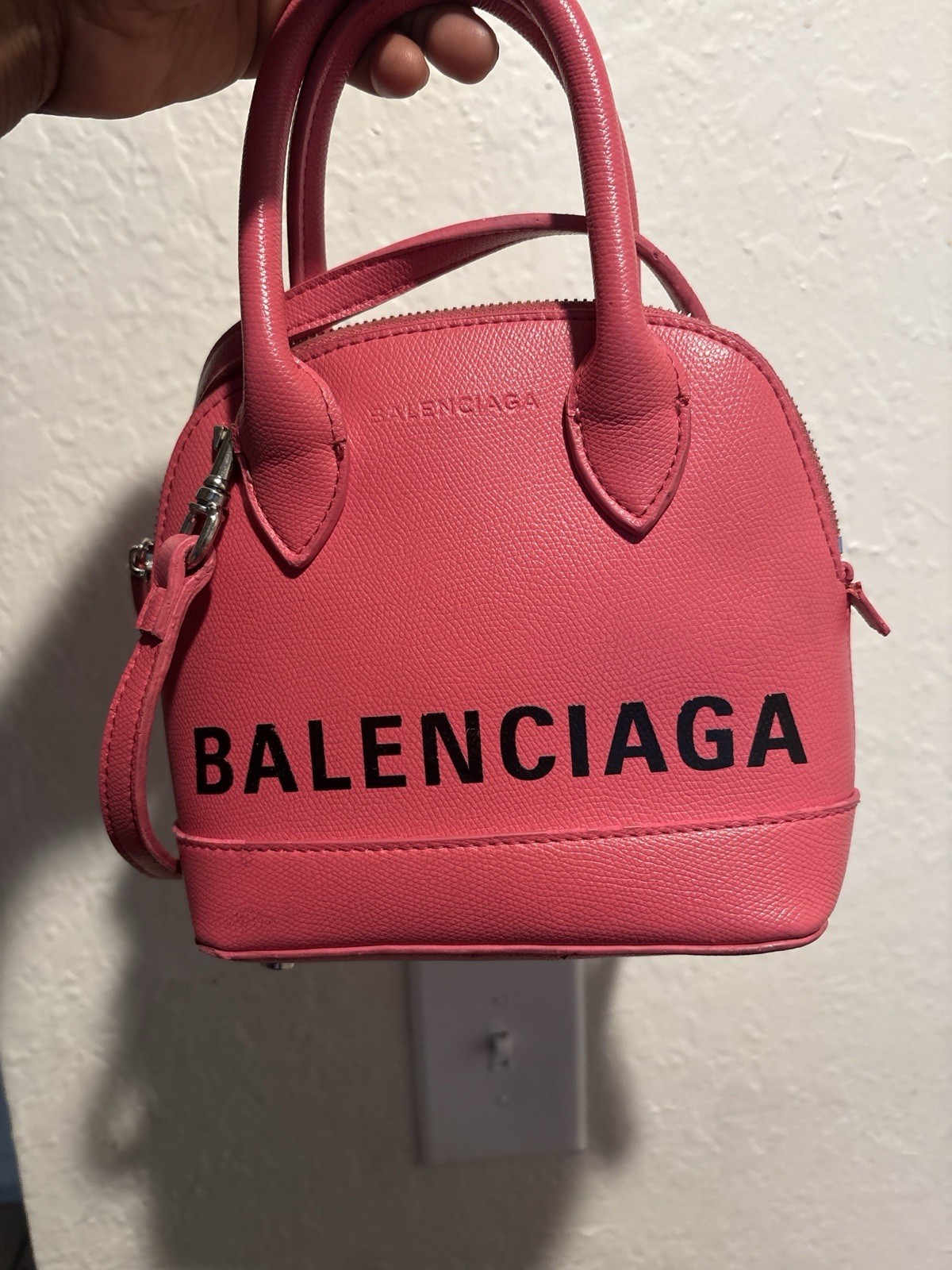 Balenciaga Ville Tote XXS pink Leather