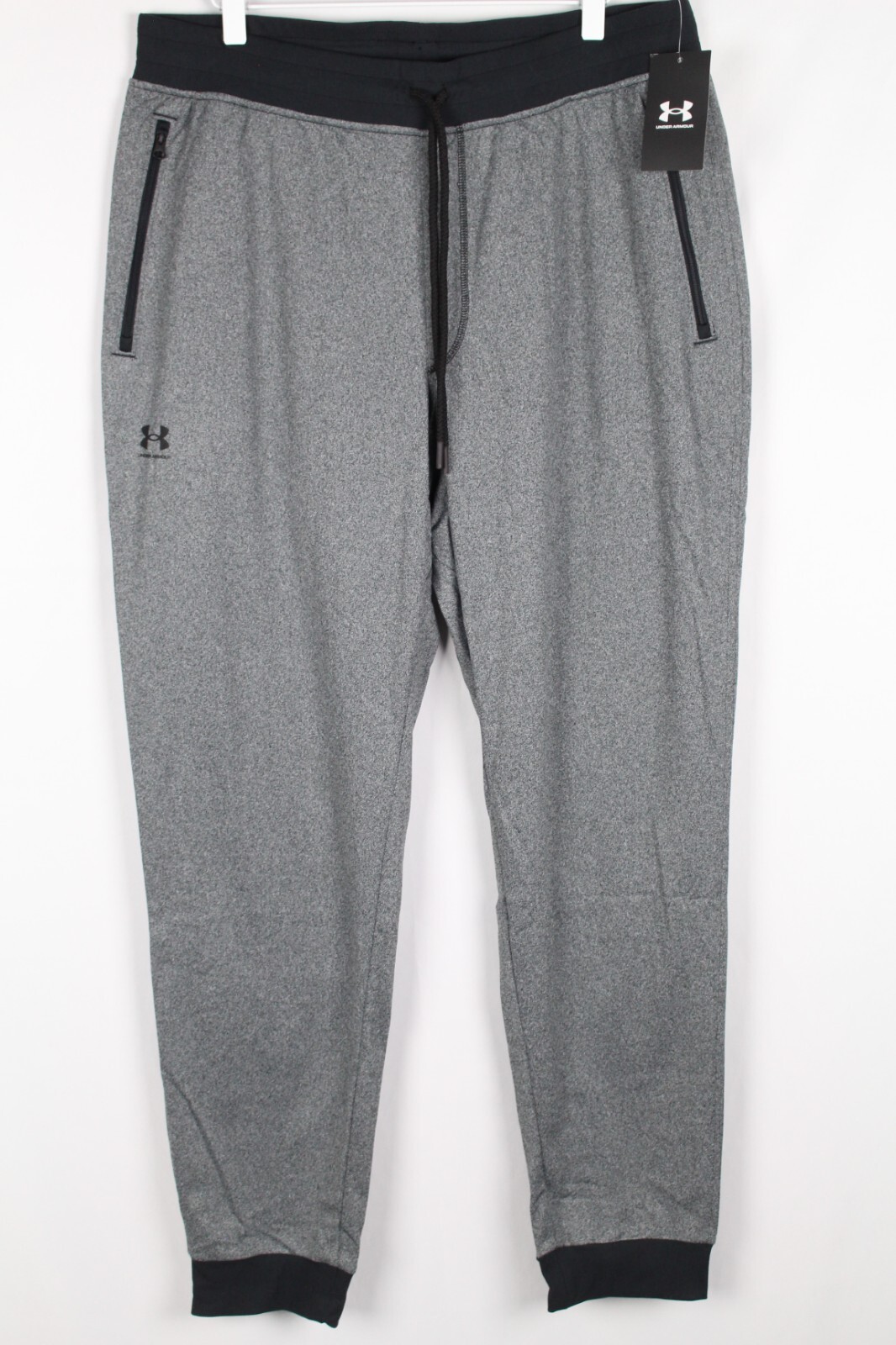 Under Armour Men’s Tricot Jogger Pants Black Heather Grey 1366207