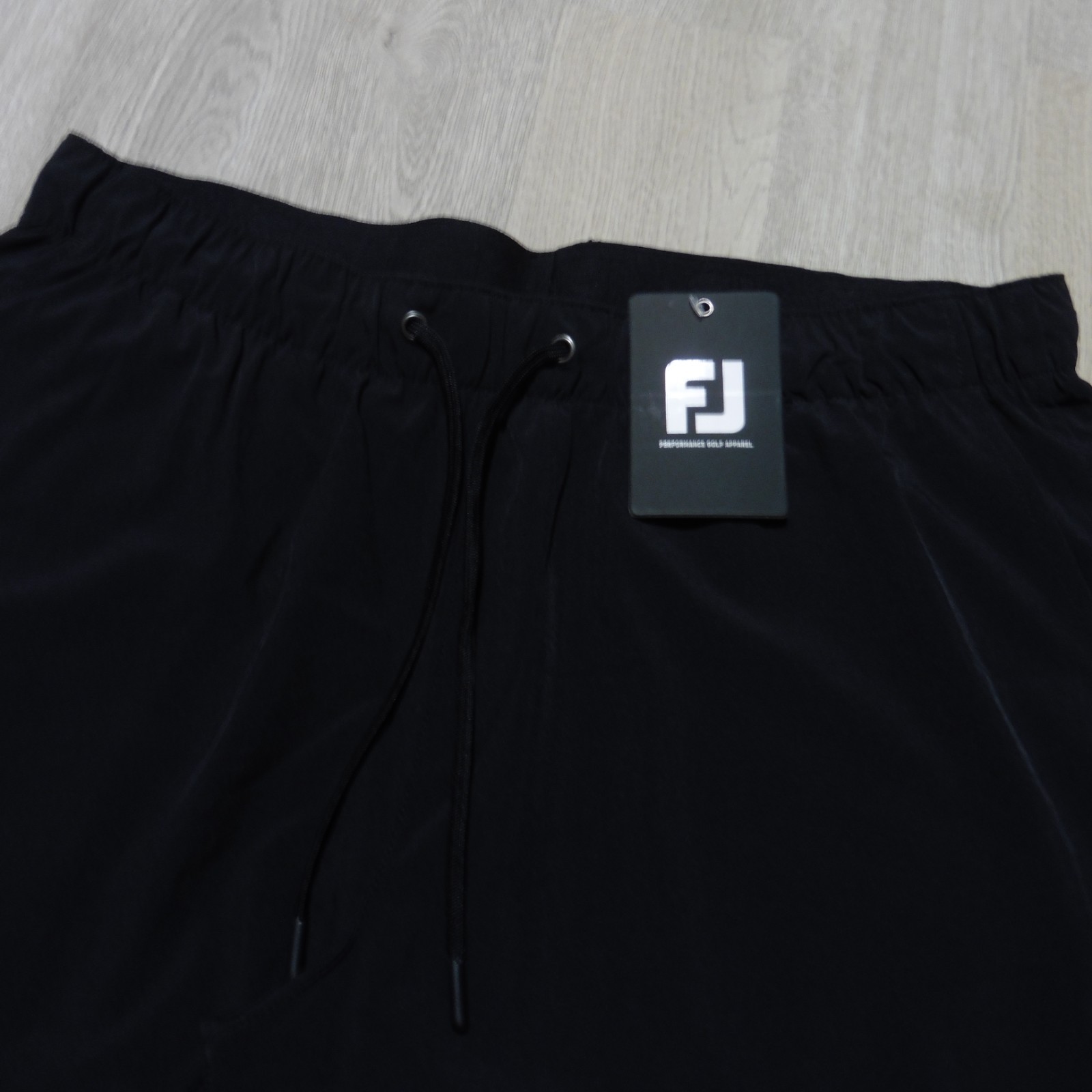 FOOTJOY Mens M L XL 2XL SHORTS BLACK GOLF WORKOUT TRAINING 8″ POLYESTER SPANDEX
