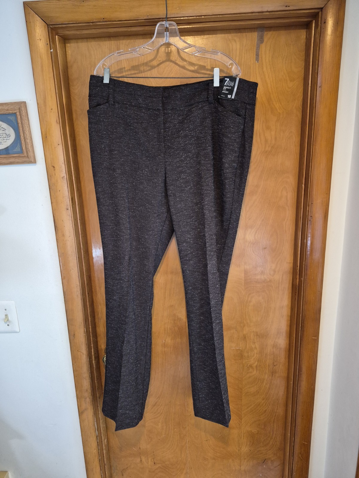 NEW WOMENS SIZE 18 TALL, NEW YORK & COMPANY 7TH AVENUE PANT, TWEED DRESS SLACKS