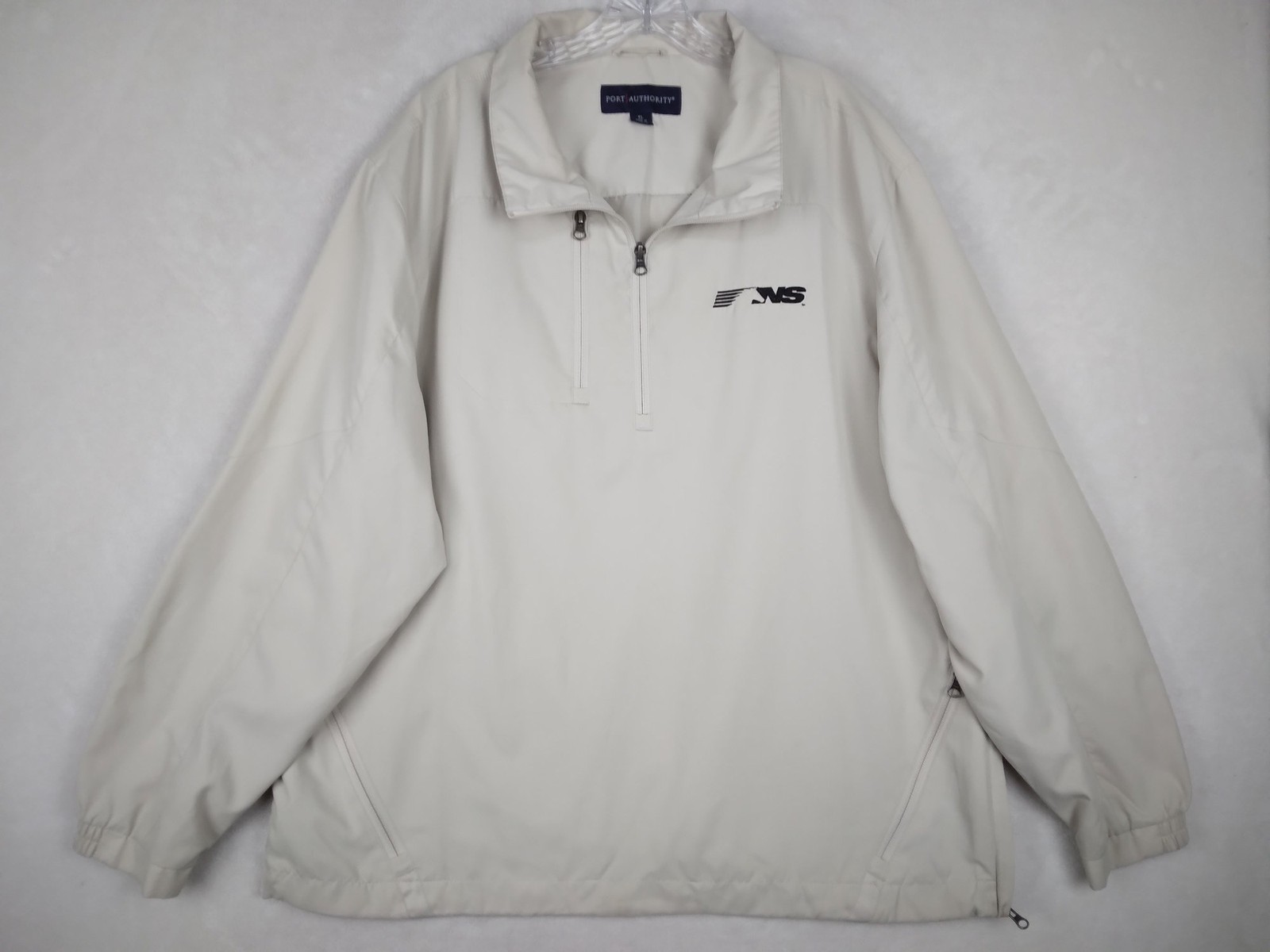 Port Authority Men’s XL Beige Norfolk Southern Windbreaker Polyester Jacket