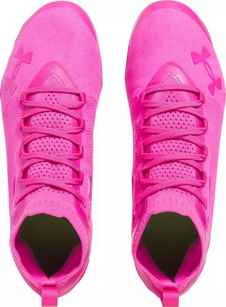 Under Armour Spotlight Pro Suede Football Cleats Rebel Pink 6000074-652