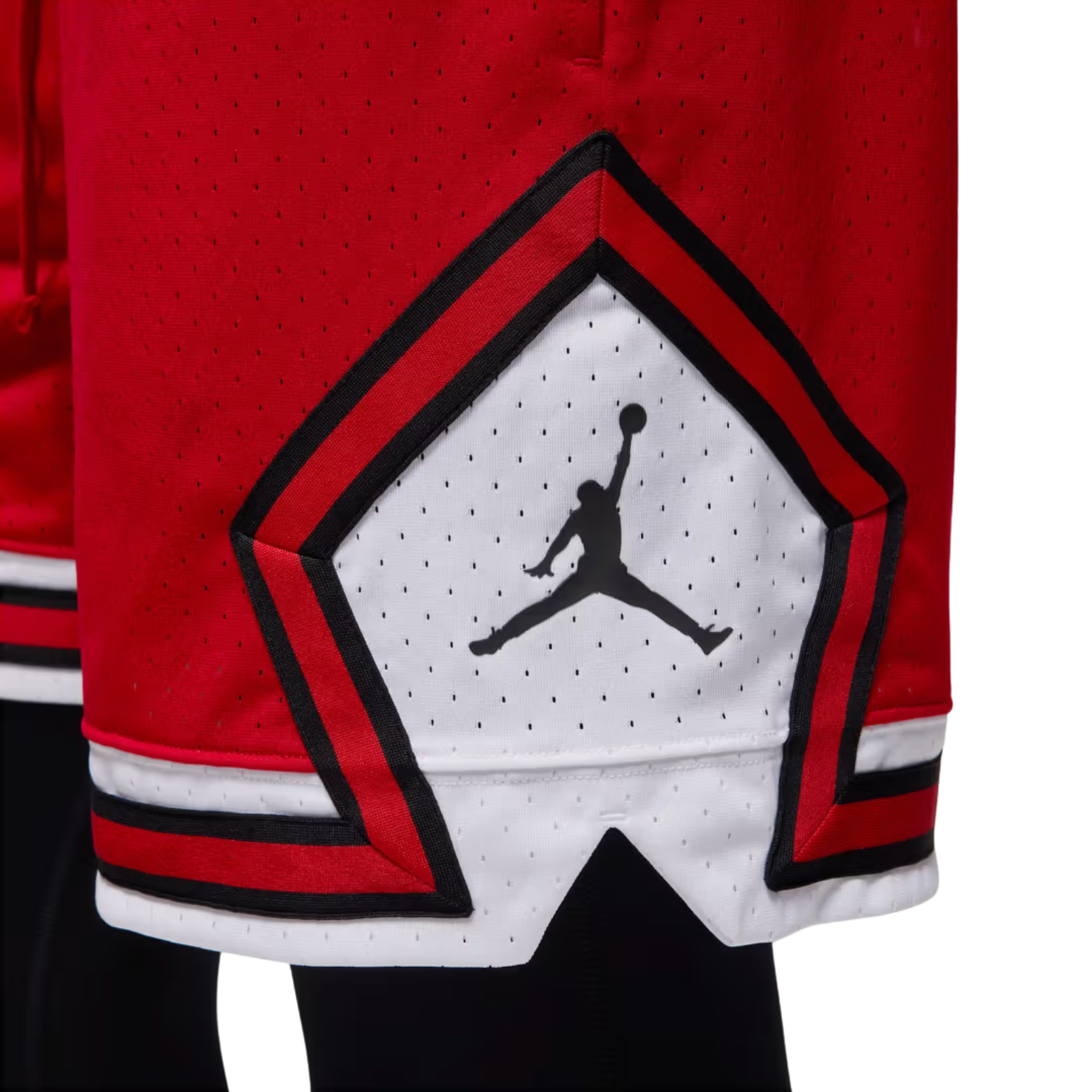 Air Jordan Sport Diamond Mesh Dri-Fit Basketball Men Shorts Red Black HF9910-687