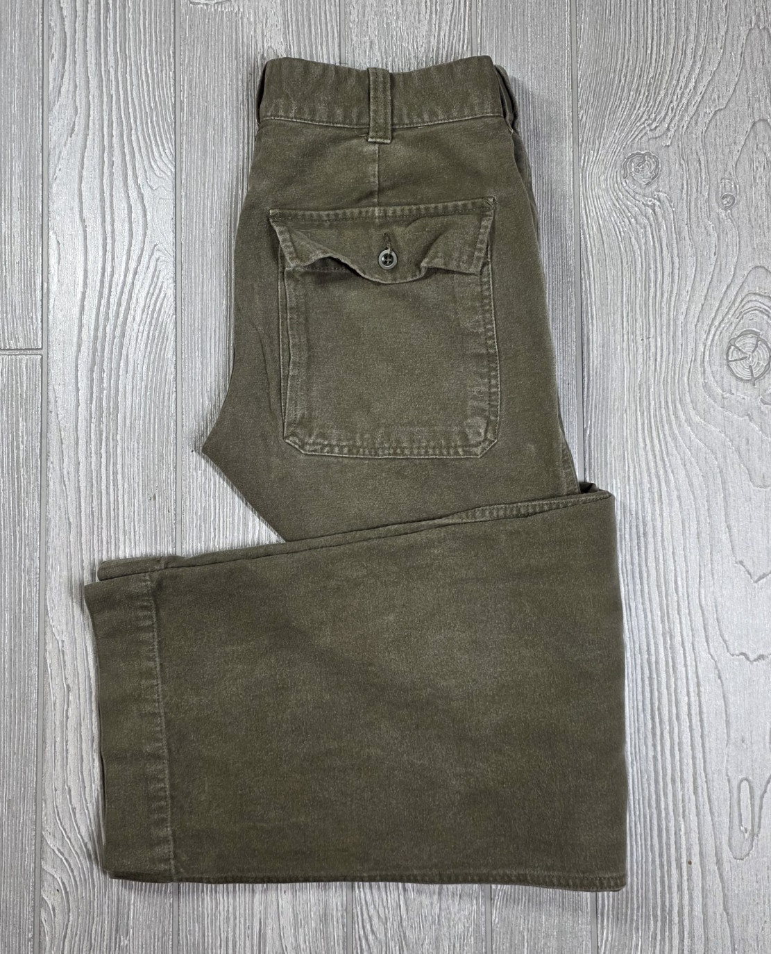 VTG GAP Field Officer Pants 32×30 Olive Green Chamois Military Trousers (31×29)