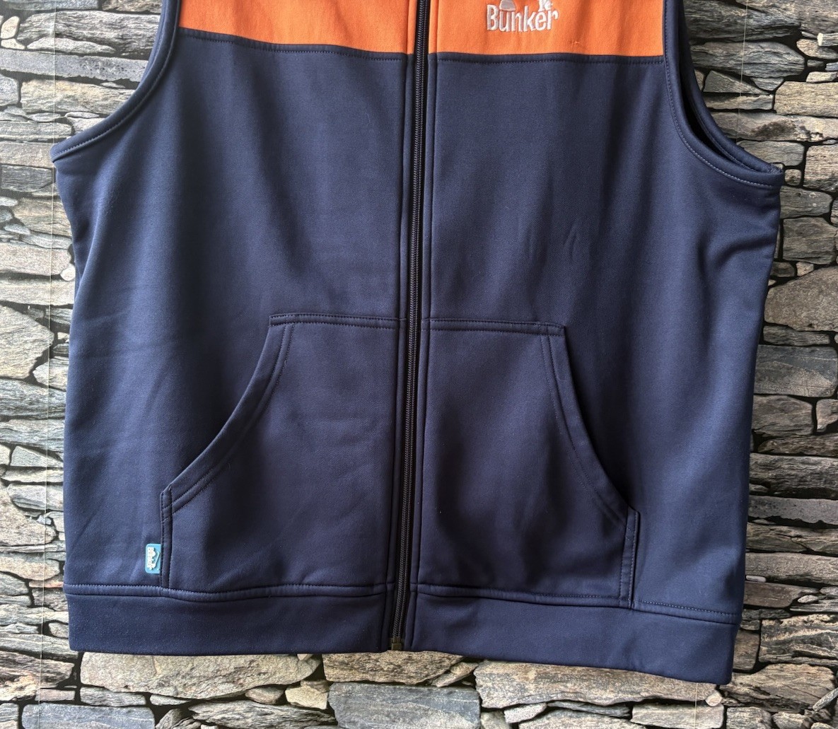 Bunker Mentality Sleeveless Full Zip Body Warmer Gilet Vest Soft Shell Large