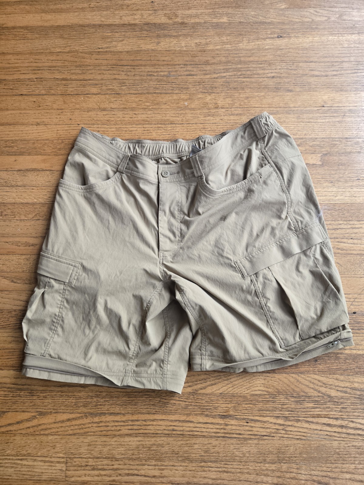REI Co-op Pants Mens 40×32 Brown Nylon Stretch Convertible Cargo Hiking Outdoor