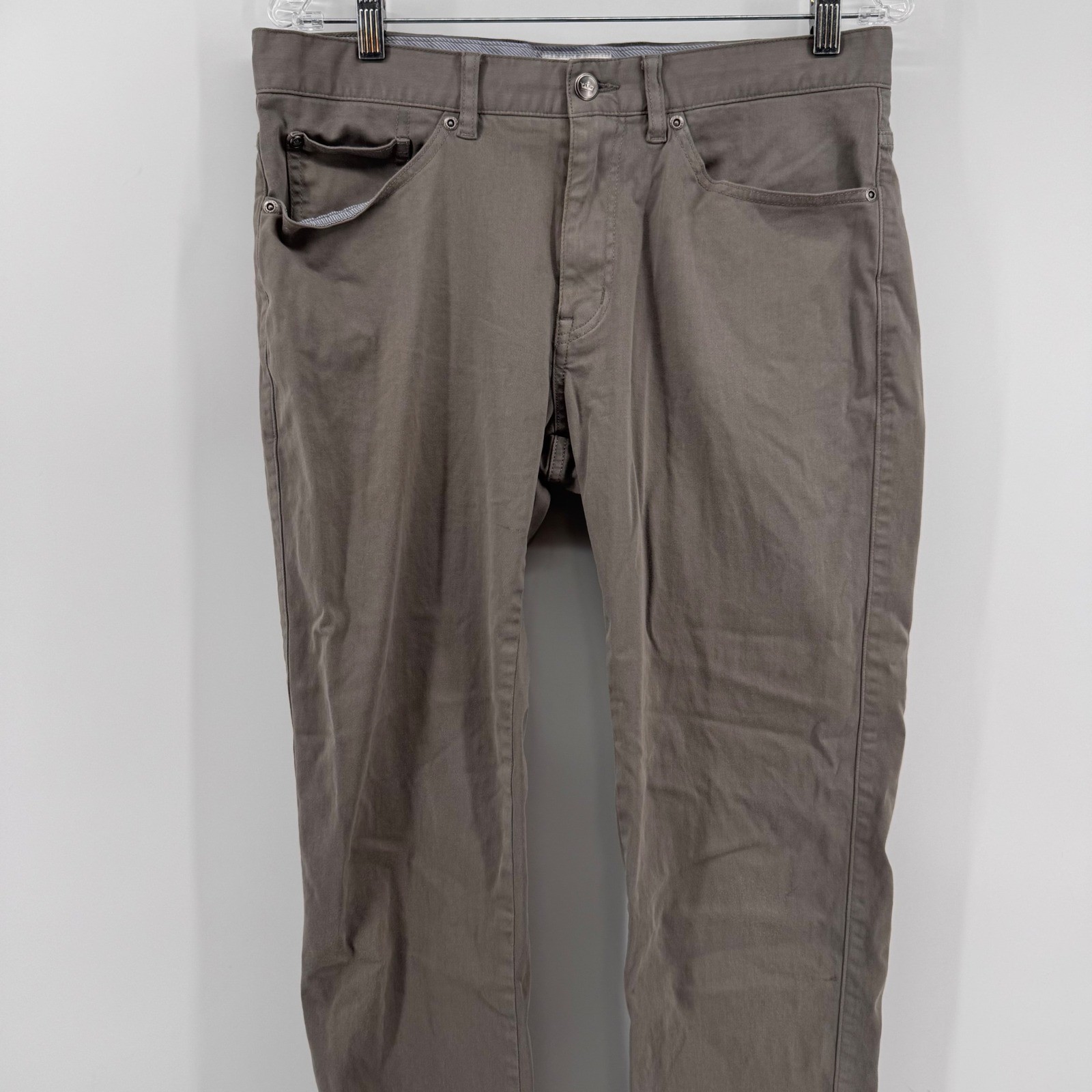 Peter Millar 5-Pocket Pants Men 32 Gray Cotton Modal Blend Straight Leg 9028