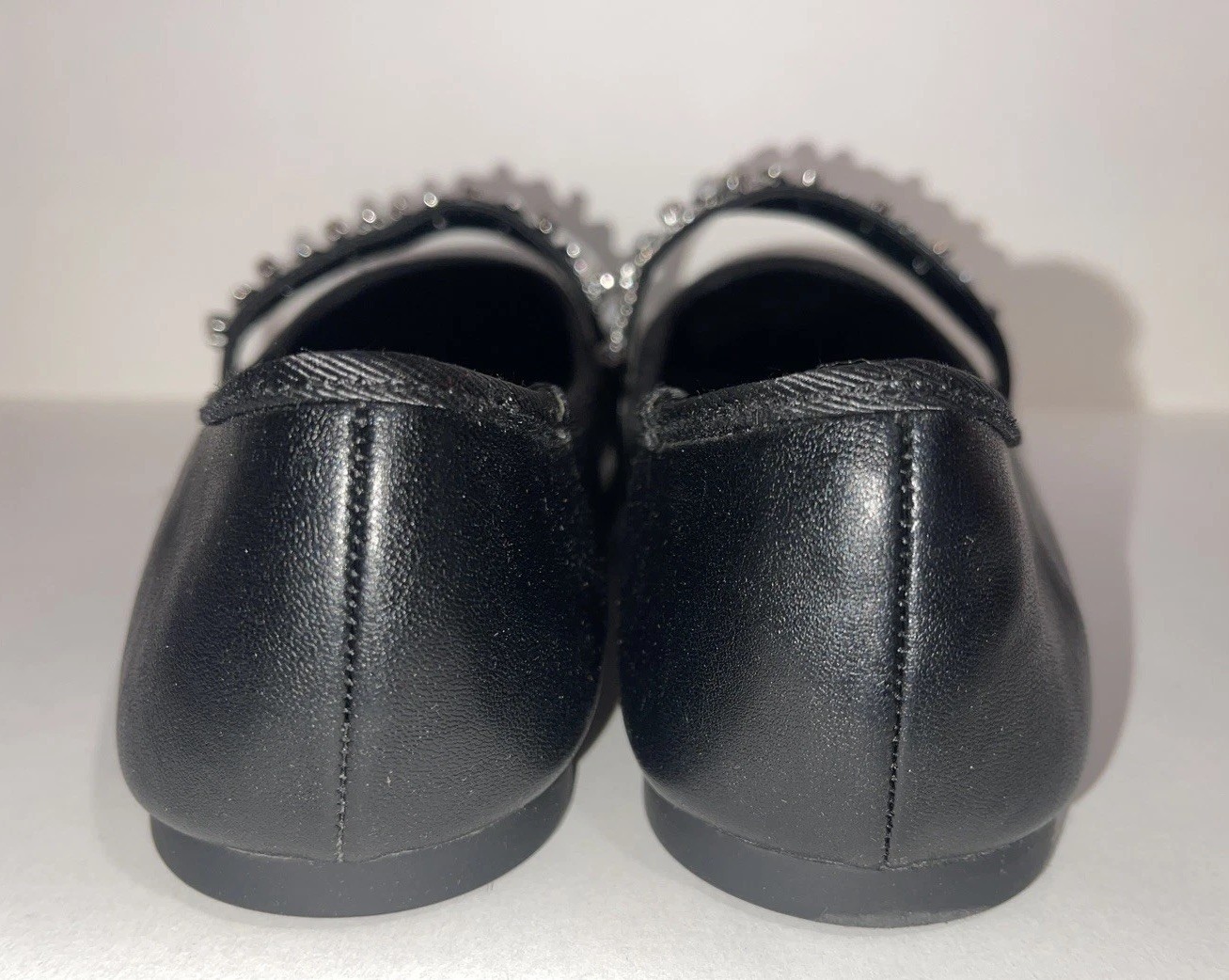 Jellypop Comfort Fit Black Ballet Flats Women’s 7 Pearl Rhinestone Dress Shoes